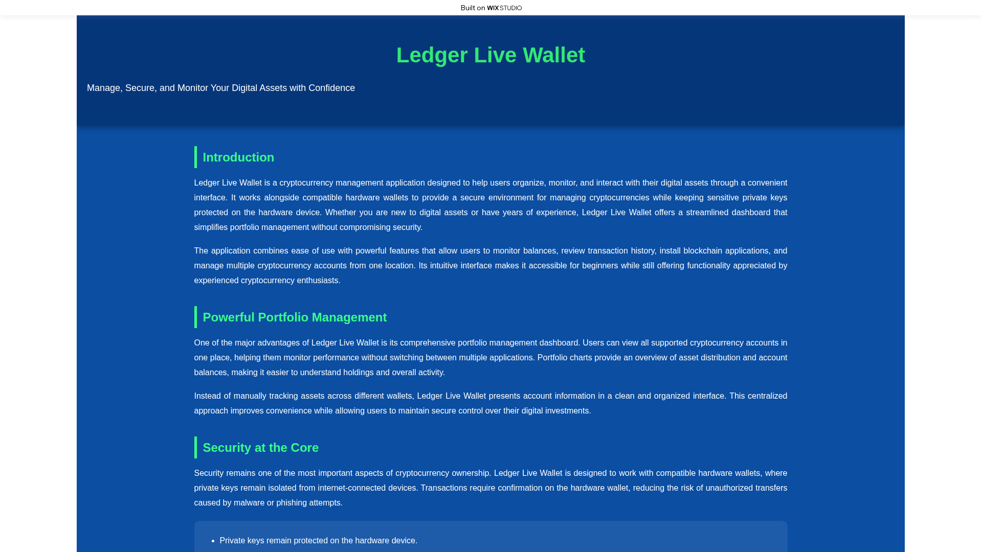 Screenshot of intro-live-ledzr.wixstudio.com