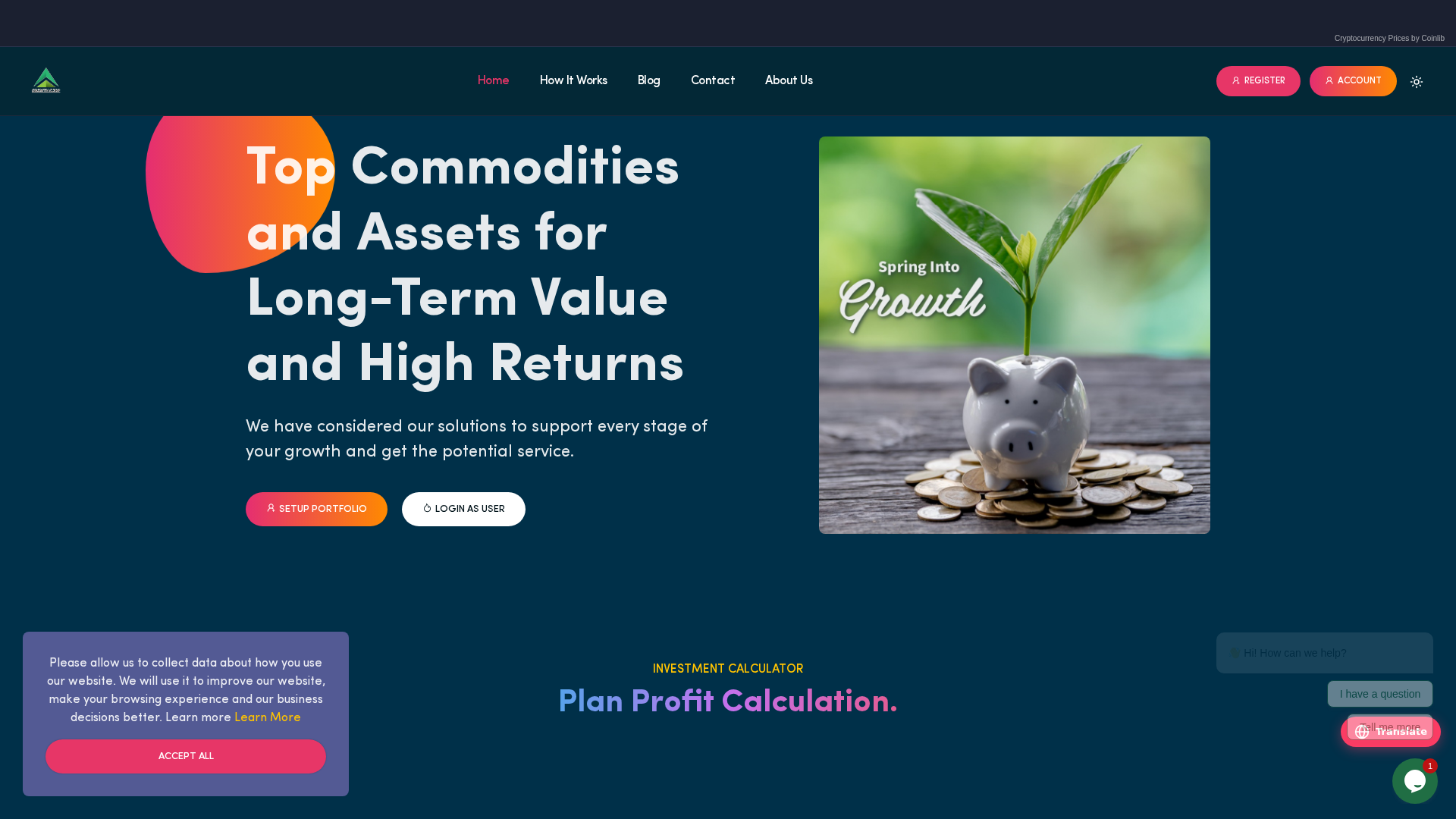 Screenshot of growthcorpinvestments.com
