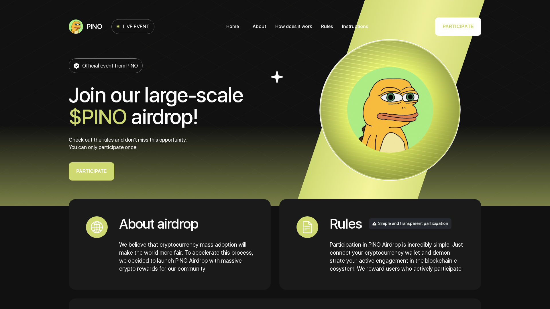 Screenshot of pino.pi-network.space