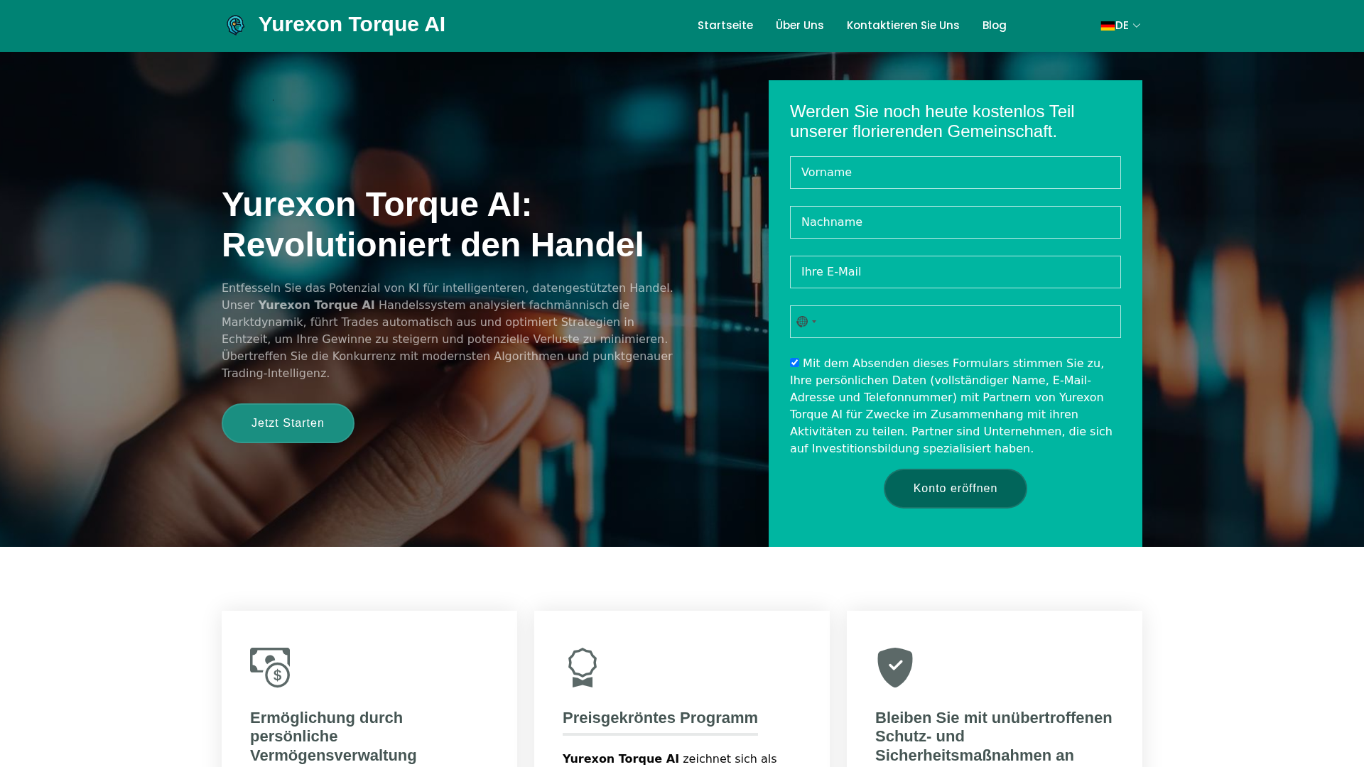 Screenshot of yurexon-torqueai.org