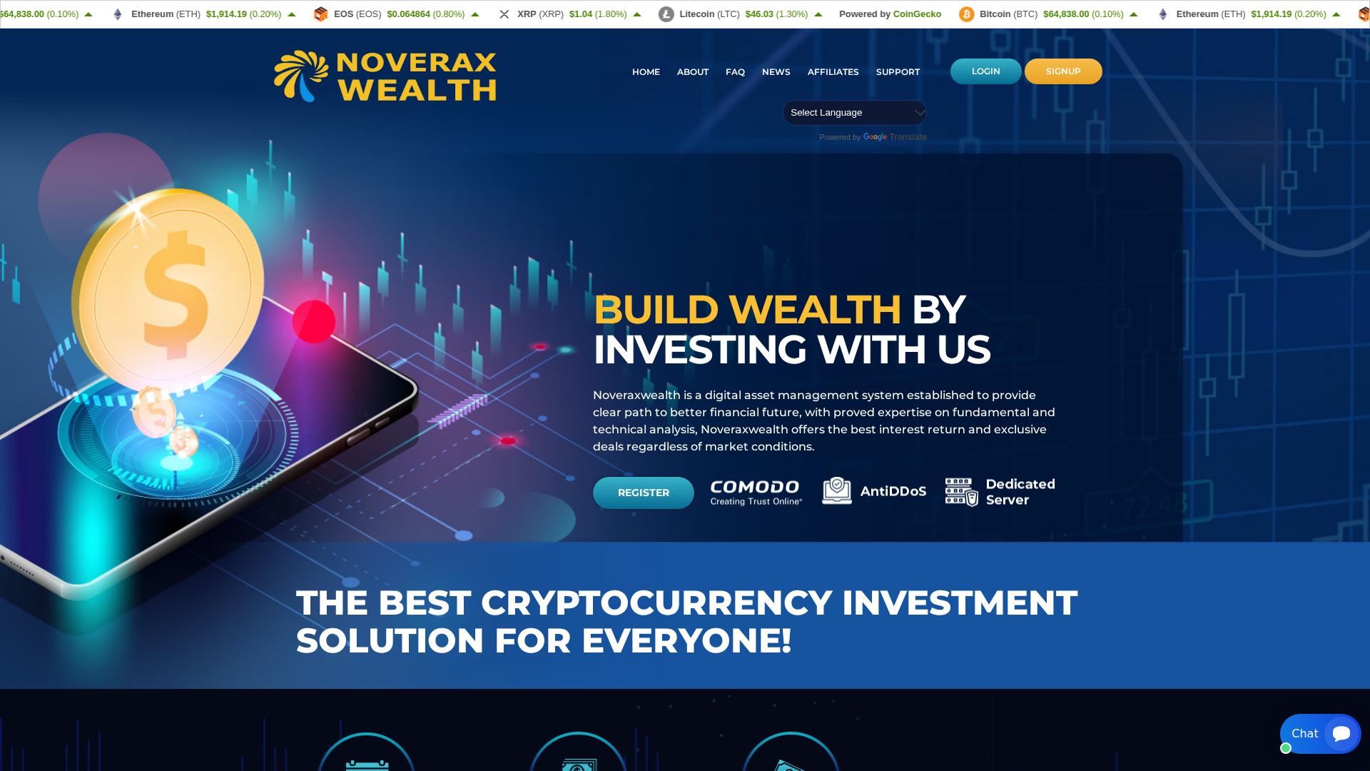 Screenshot of noveraxwealth.com
