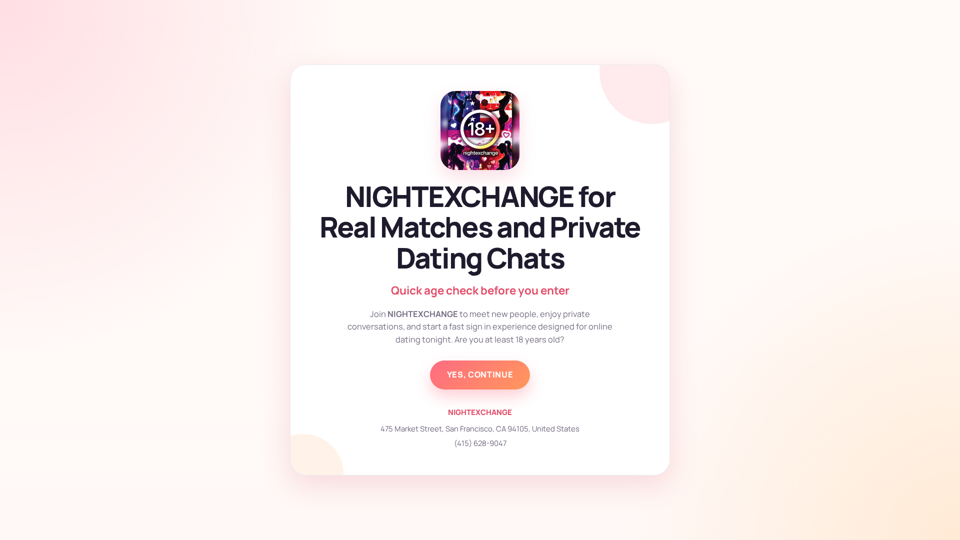 Screenshot of nightexchange.top