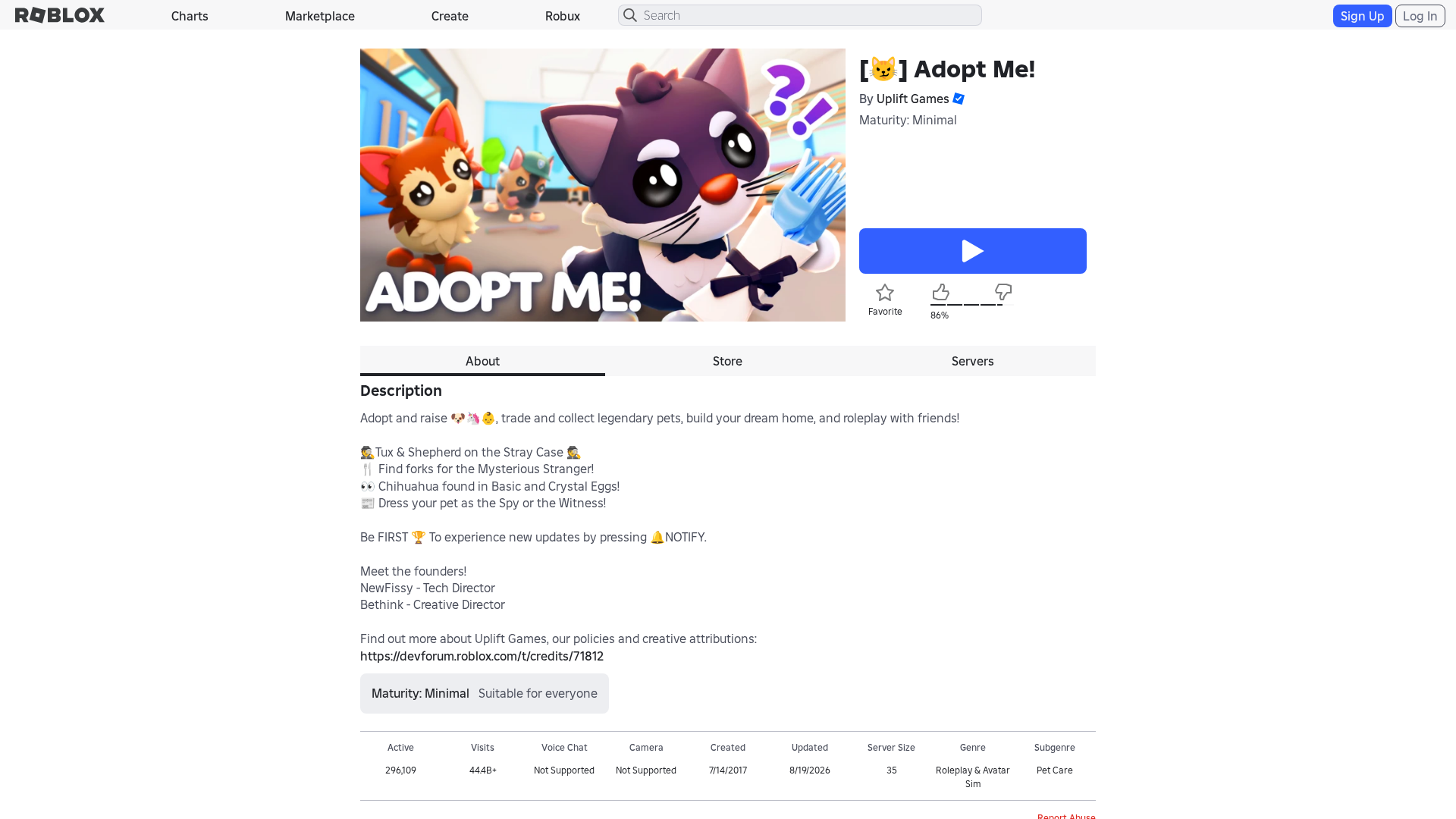 Screenshot of www.roblox.ly