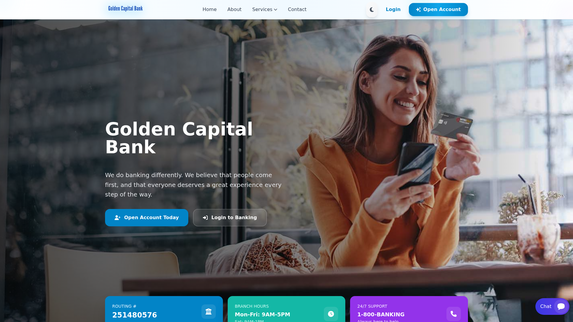 Screenshot of goldencapibnk.org