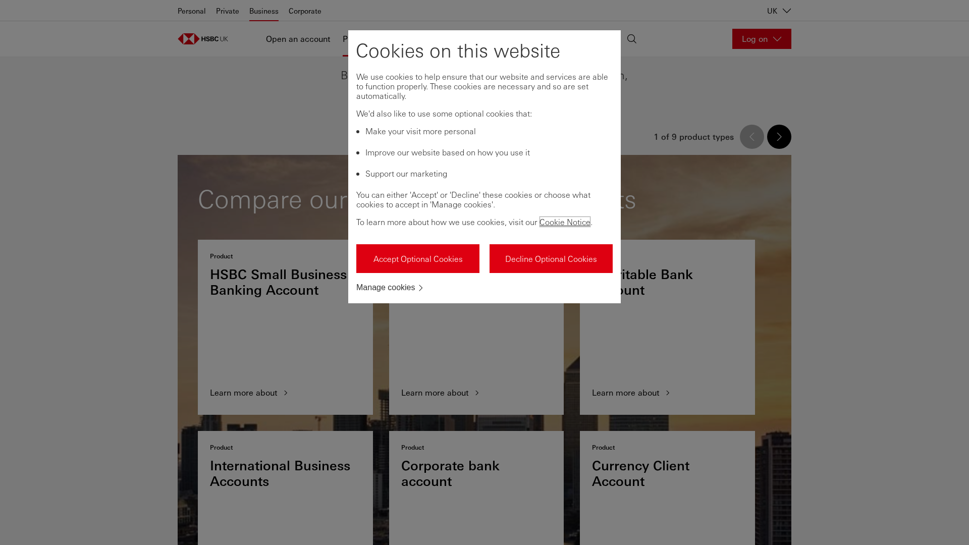 Screenshot of mobilehsbccprivateonline.com