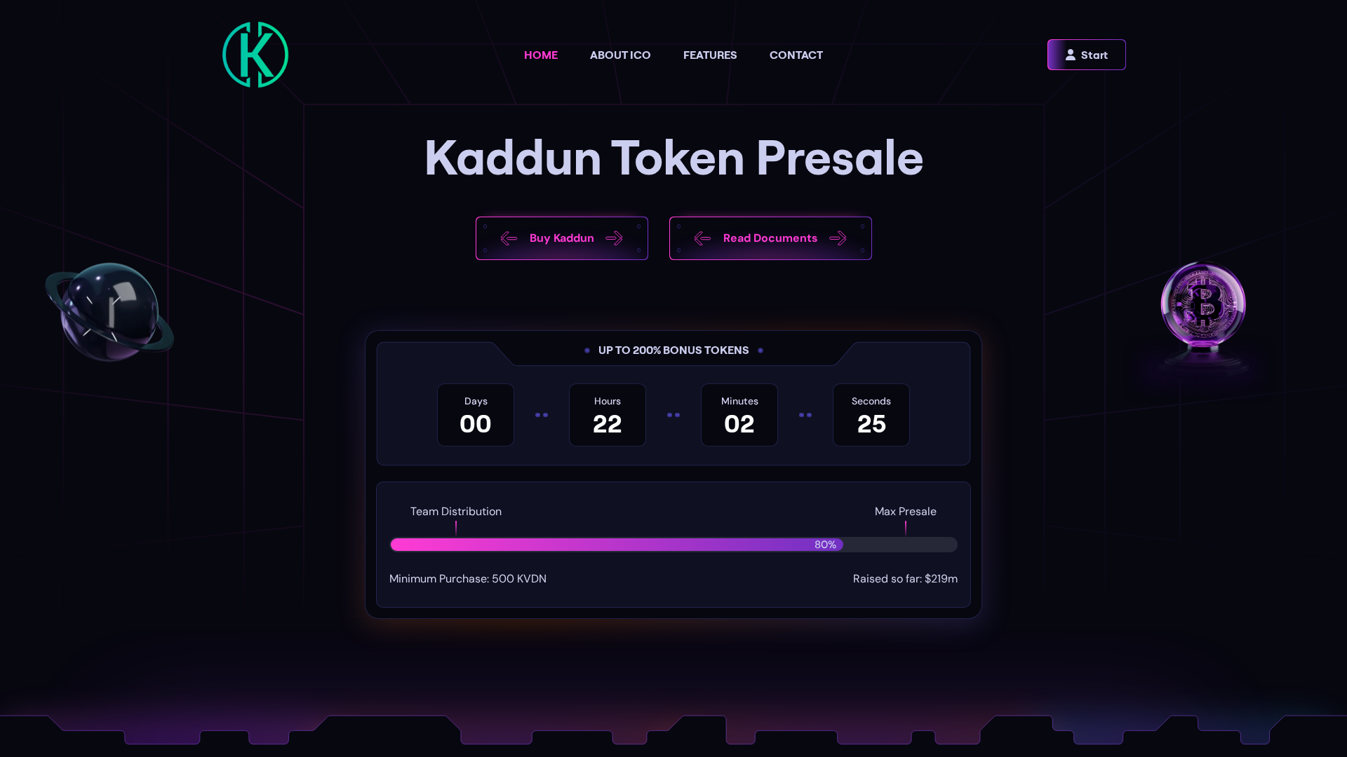 Screenshot of kaddunproject.com