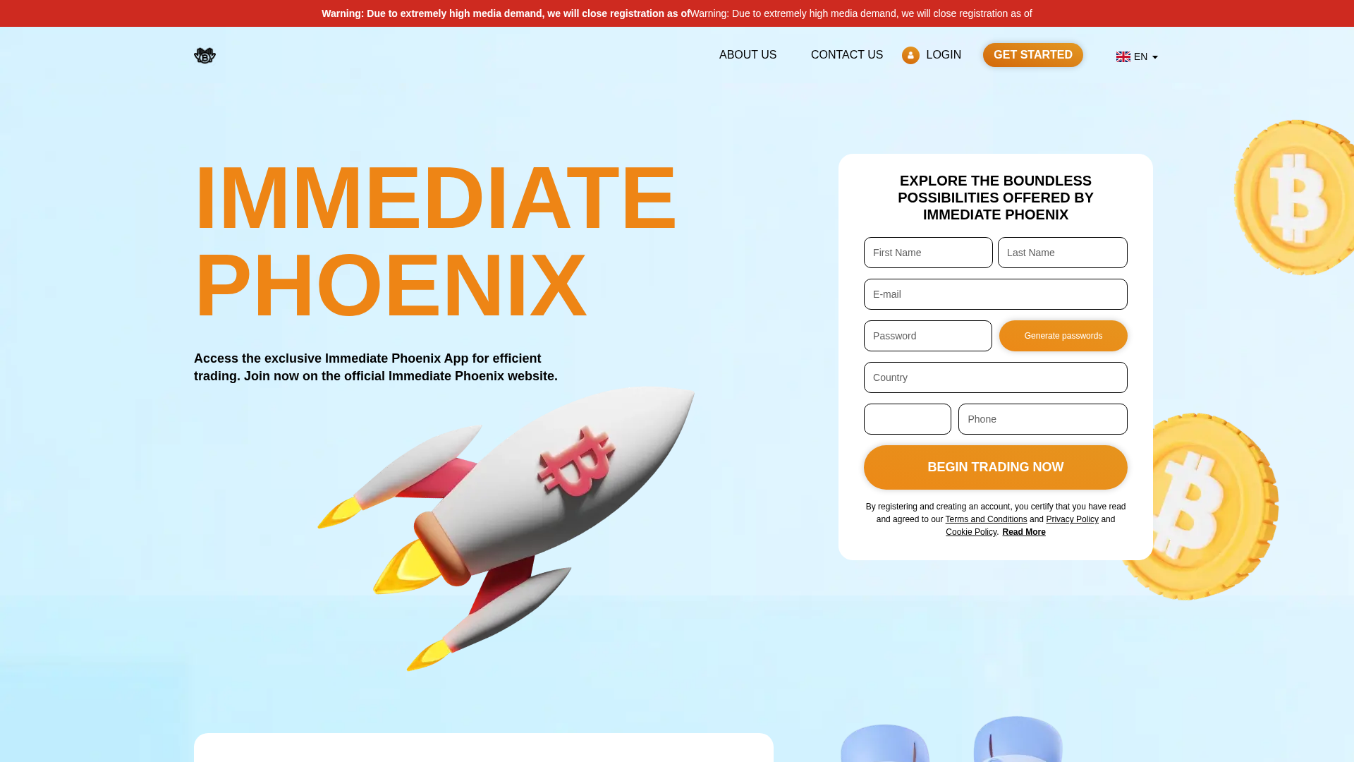 Screenshot of immediate-phoenix-app-com.financecryptoworld.com