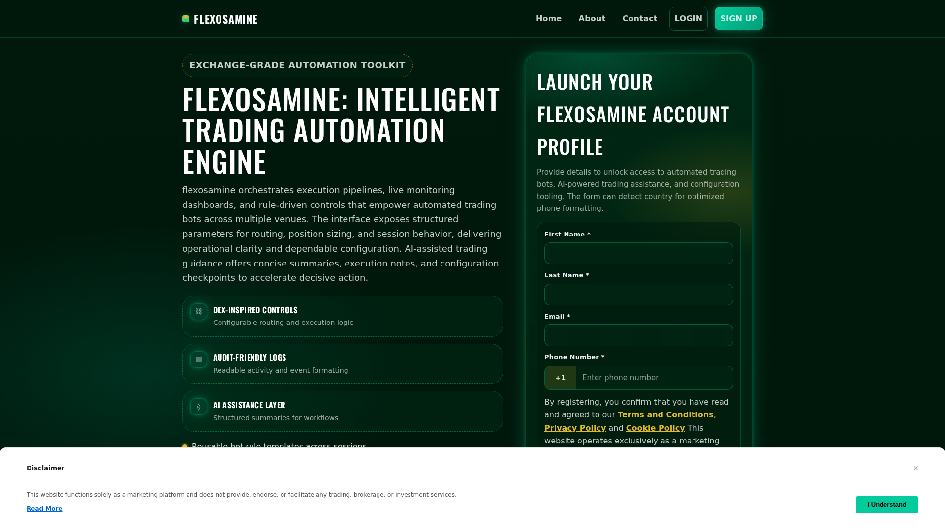 Screenshot of flexosamine.digital