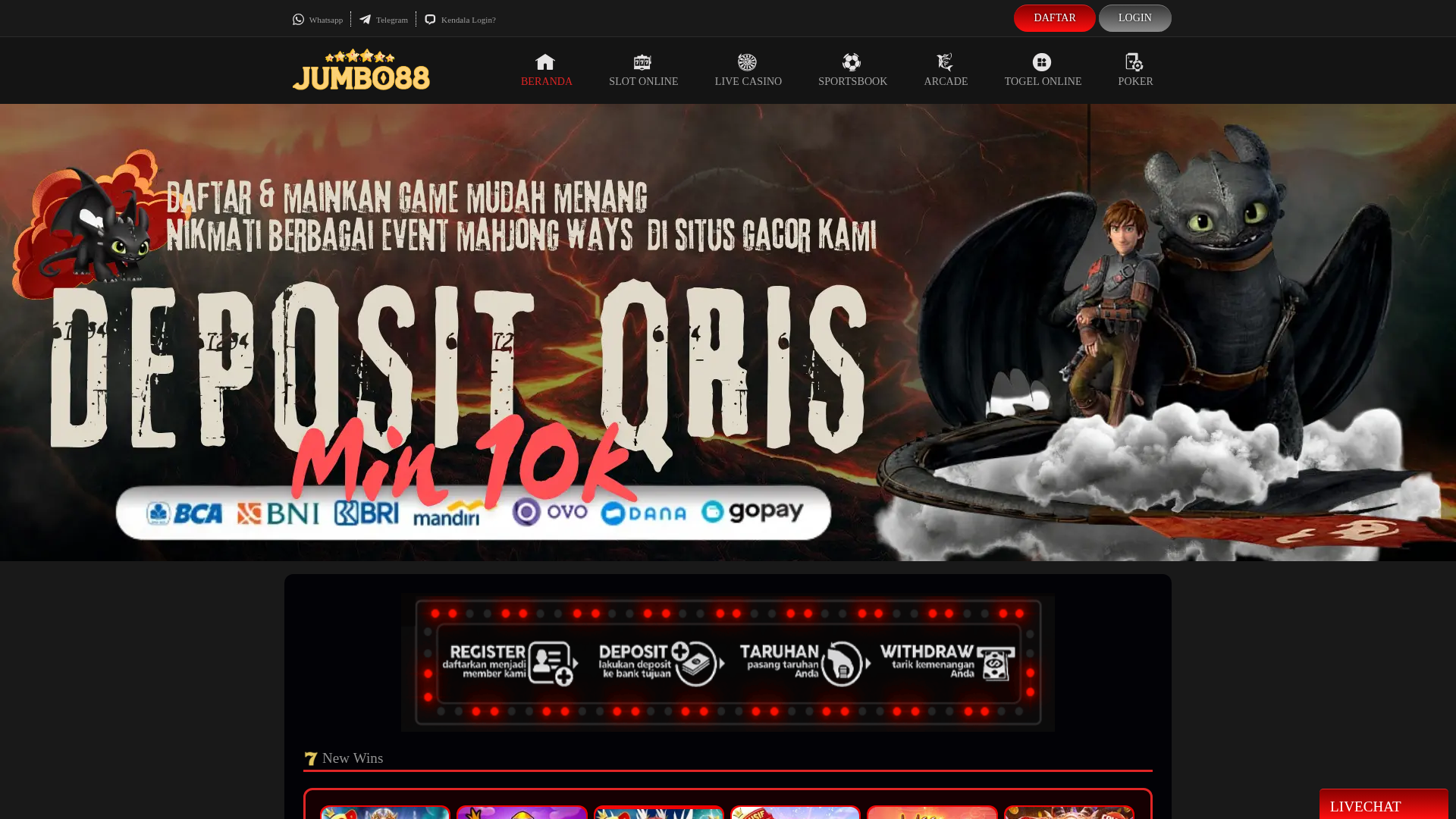 Screenshot of jumbo88a.com