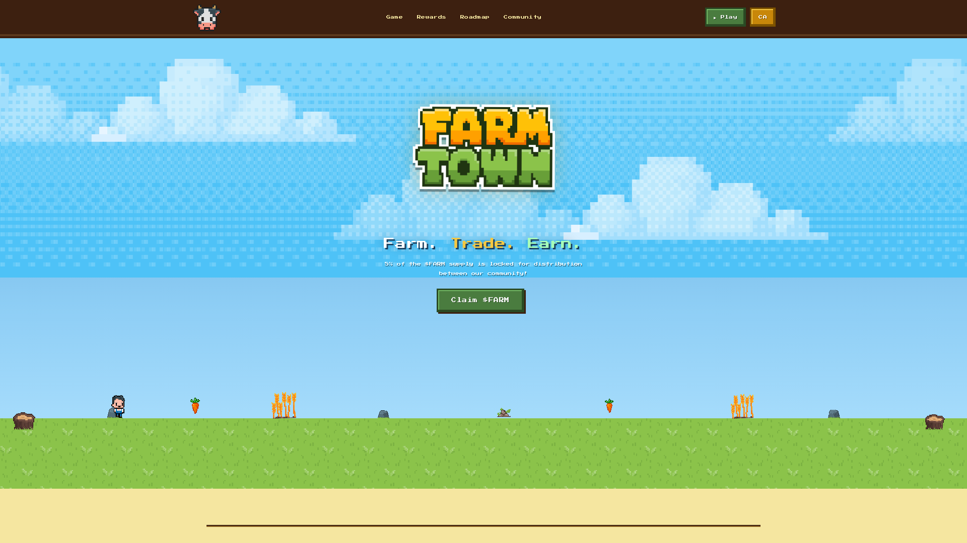 Screenshot of claim-farmtown.online