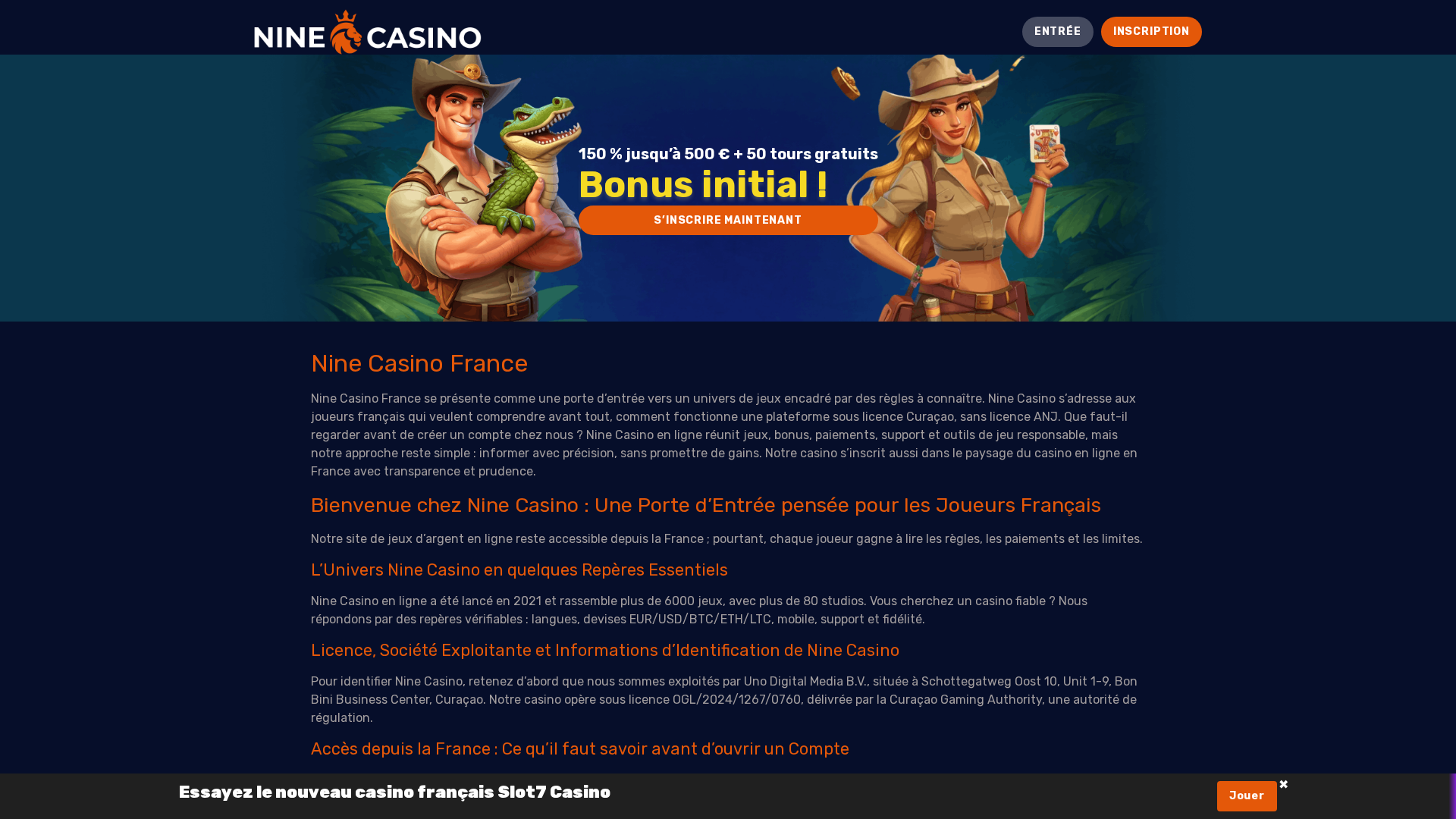 Screenshot of casinos-nine.com