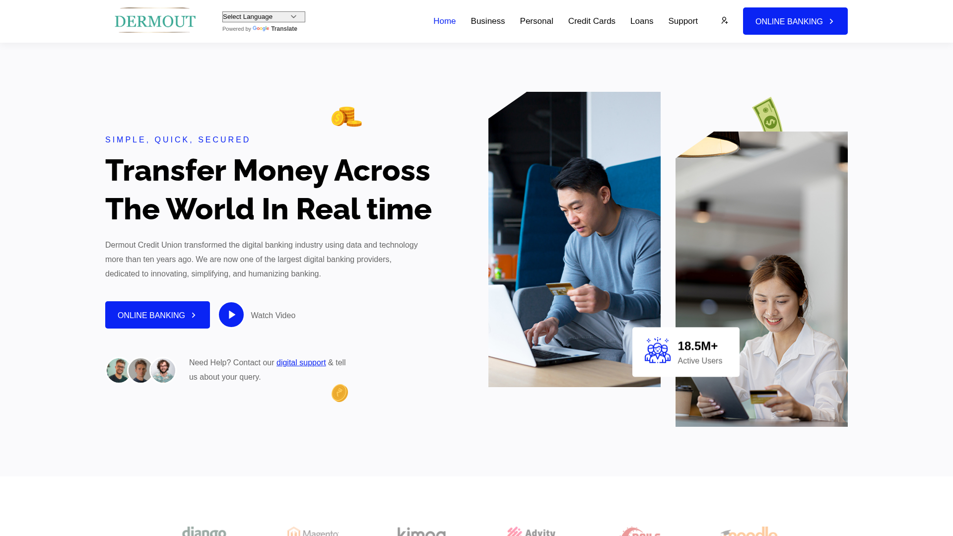 Screenshot of dermoutcu.com.meertrust.com