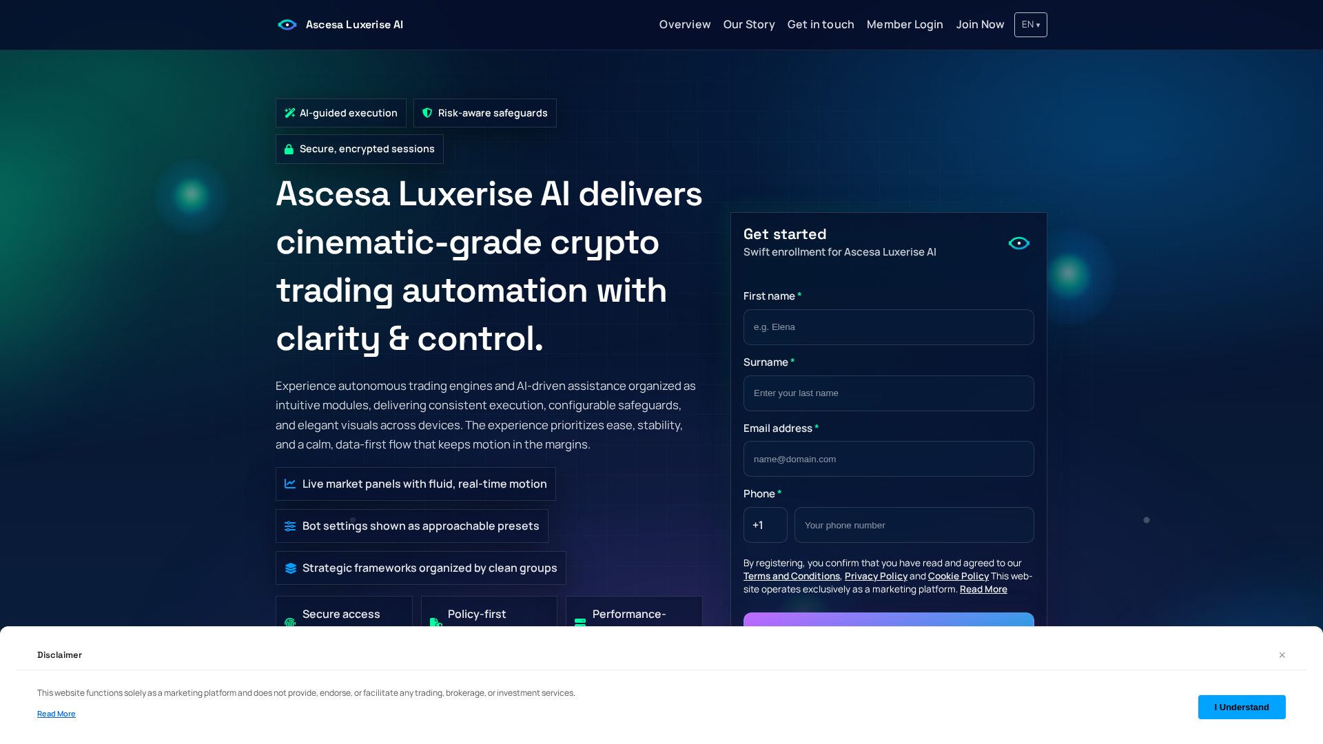 Screenshot of ascesaluxeriseai.digital
