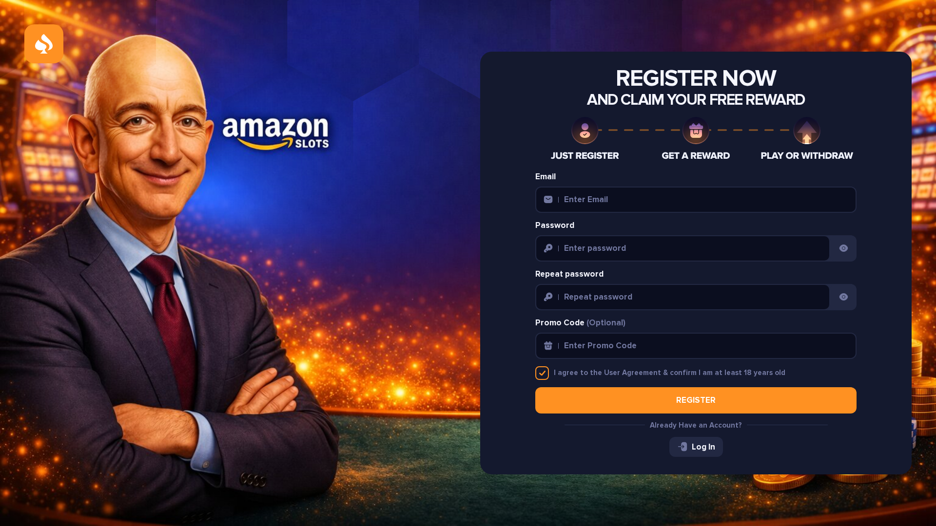 Screenshot of amazon-slotes.com