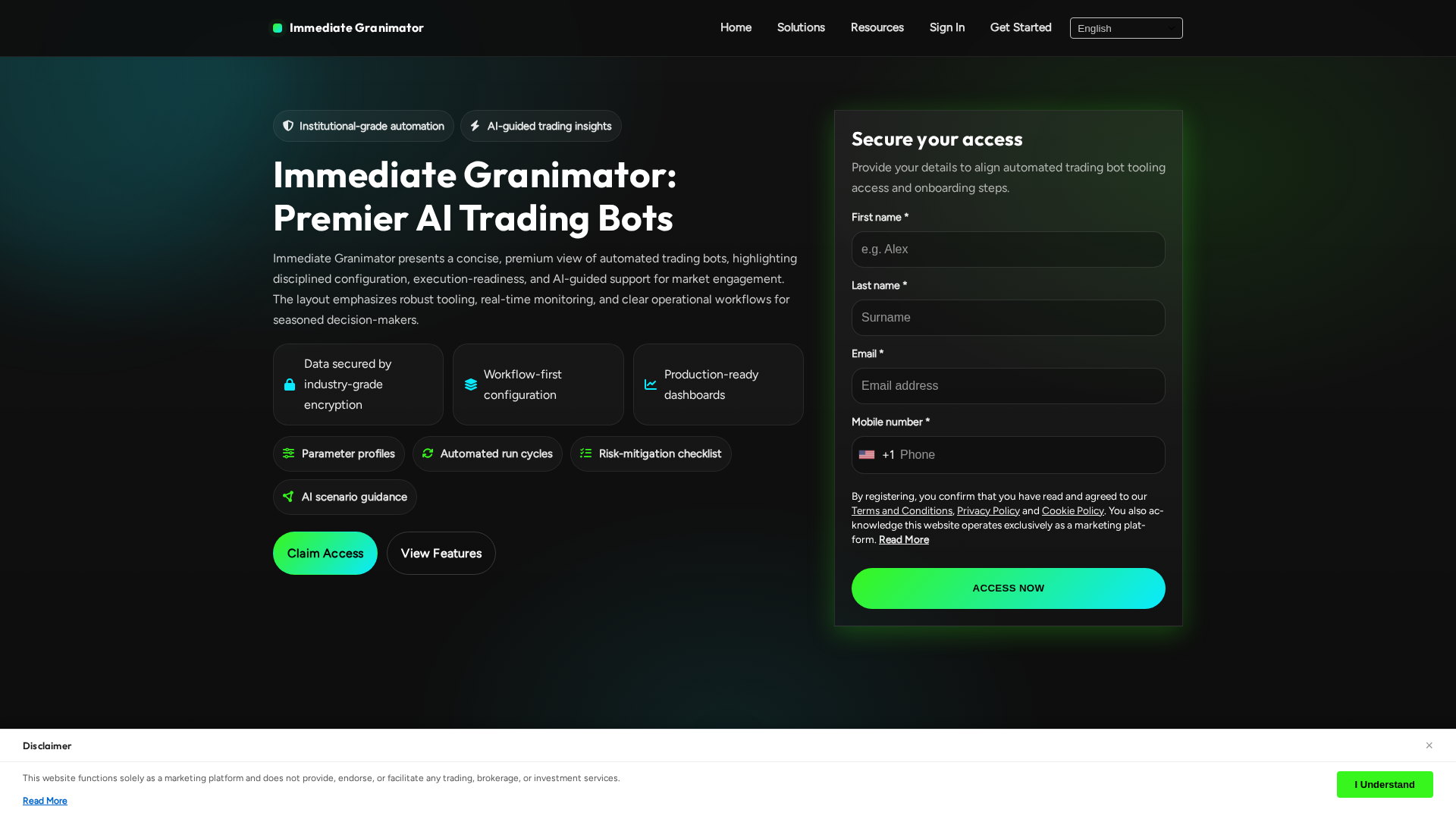 Screenshot of immediate-granimator.digital