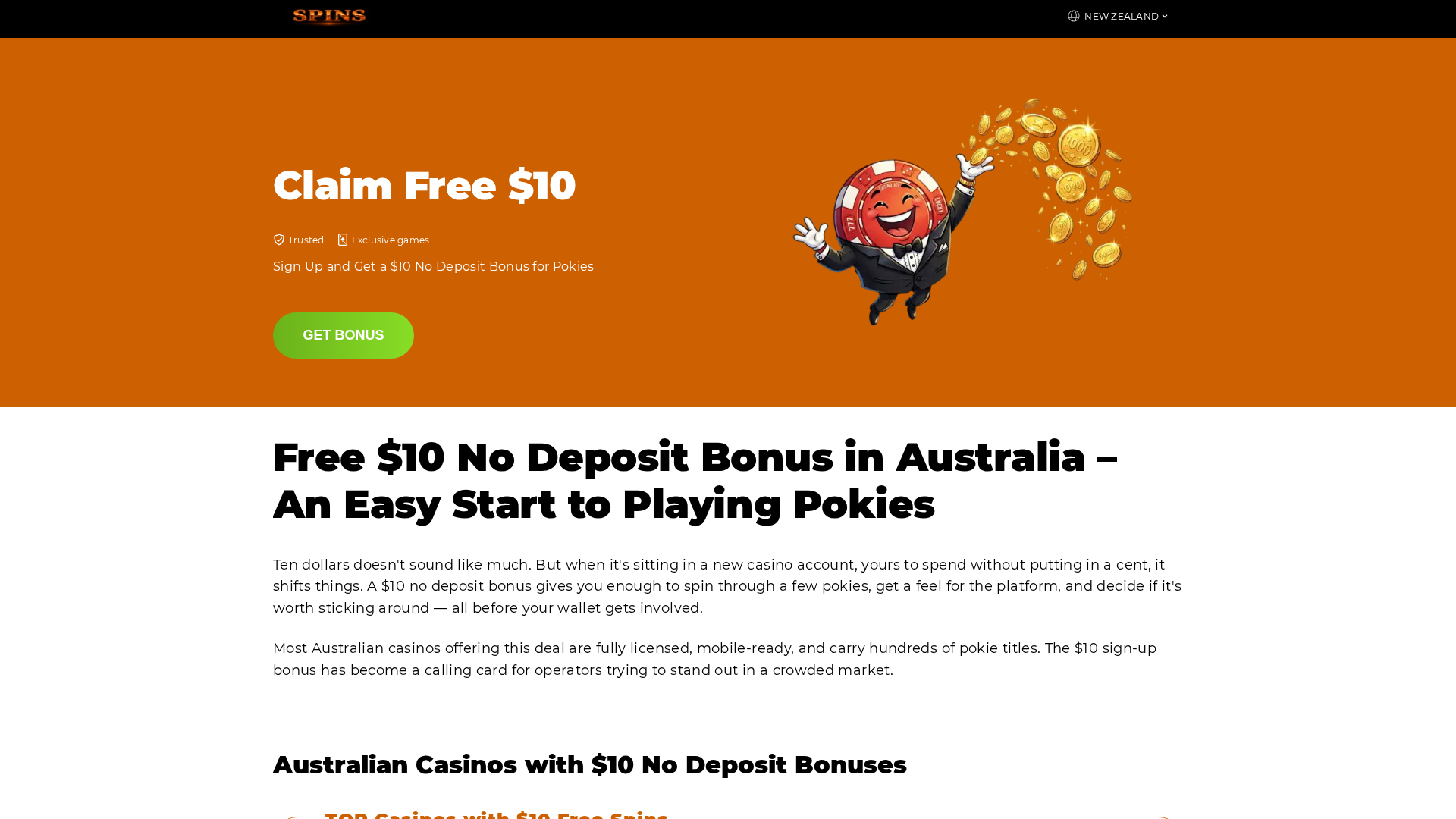 Screenshot of freespins-10-nodeposit.com