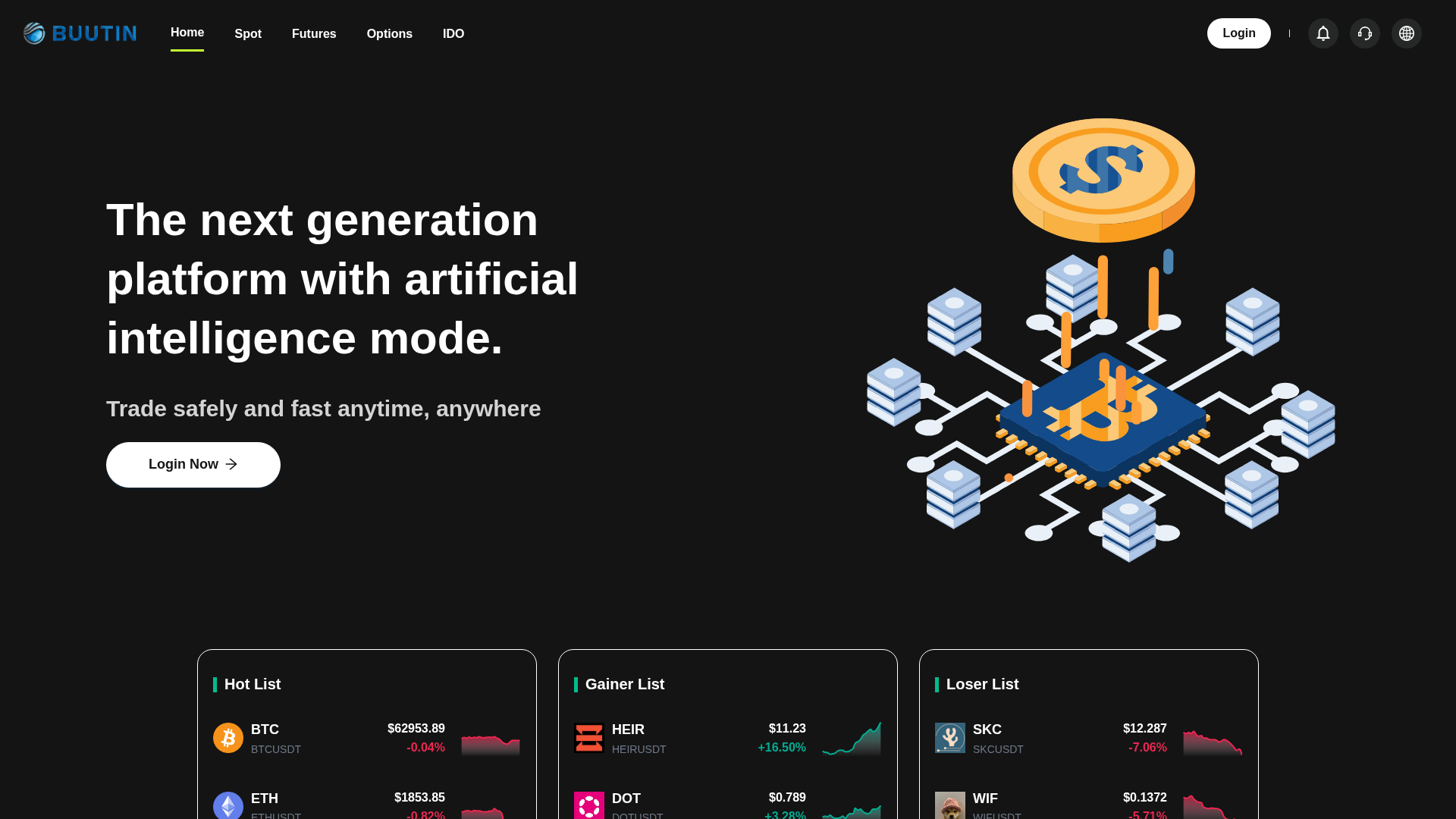 Screenshot of buutin.com