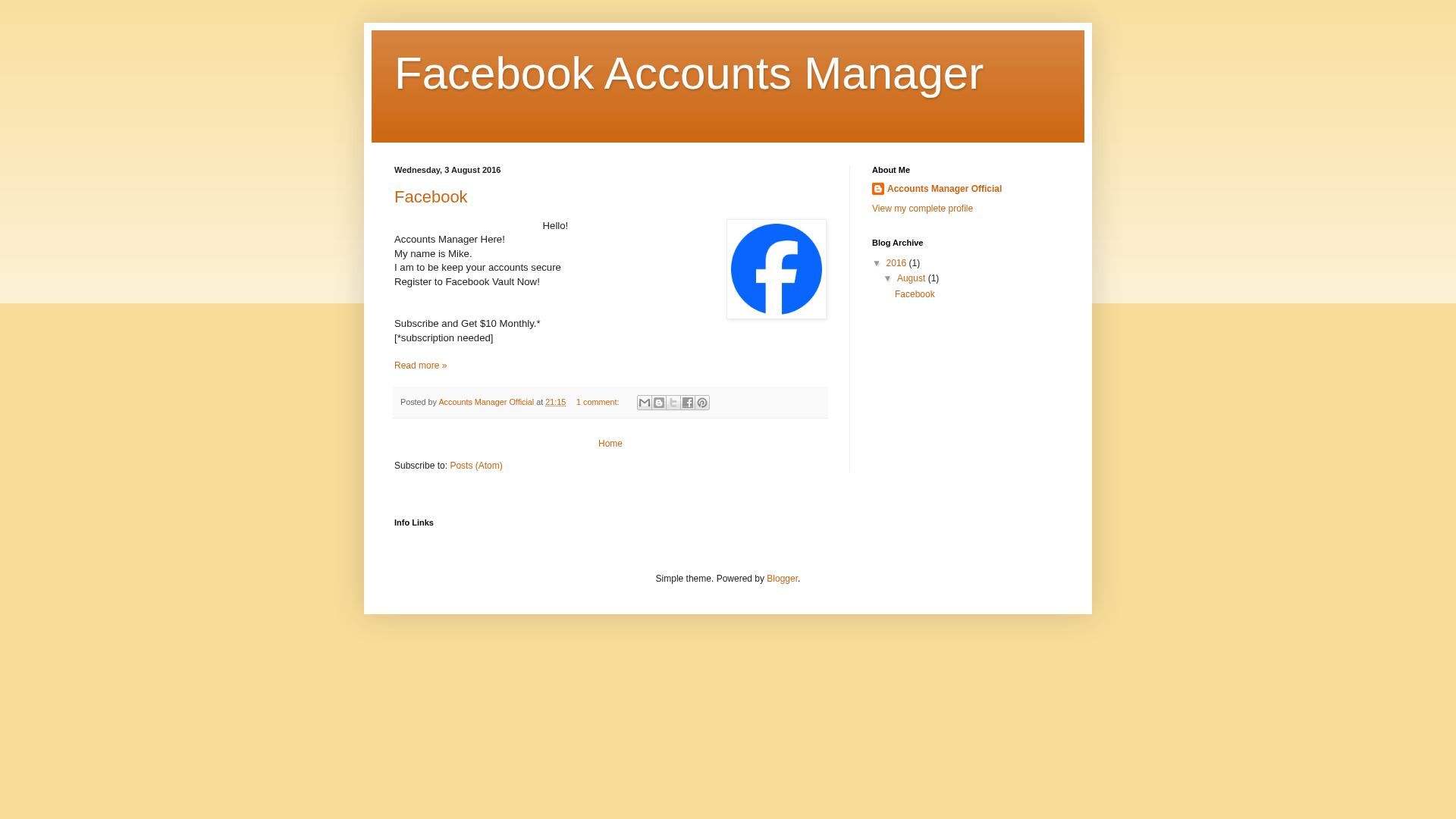 Screenshot of facebookaccountsmanager.blogspot.com