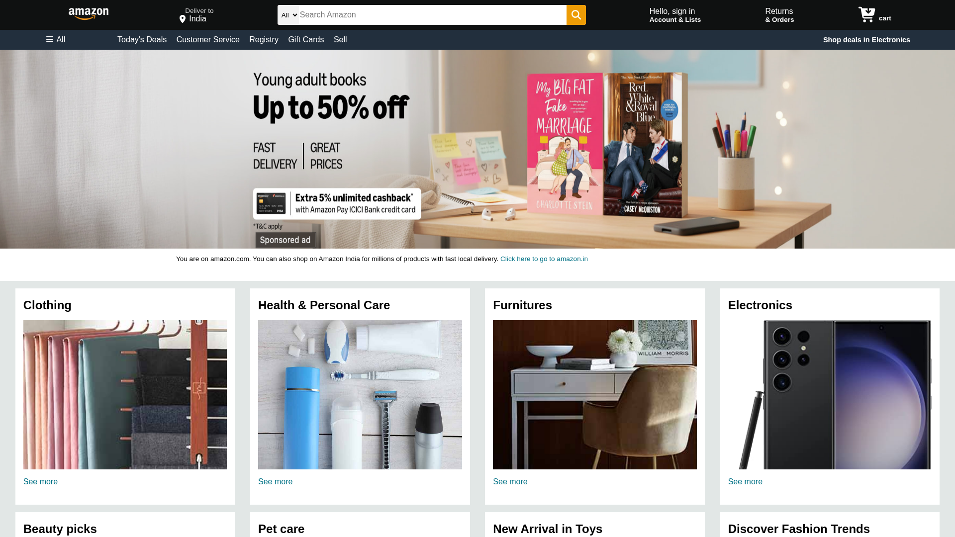 Screenshot of amazon-clone-teal-three.vercel.app