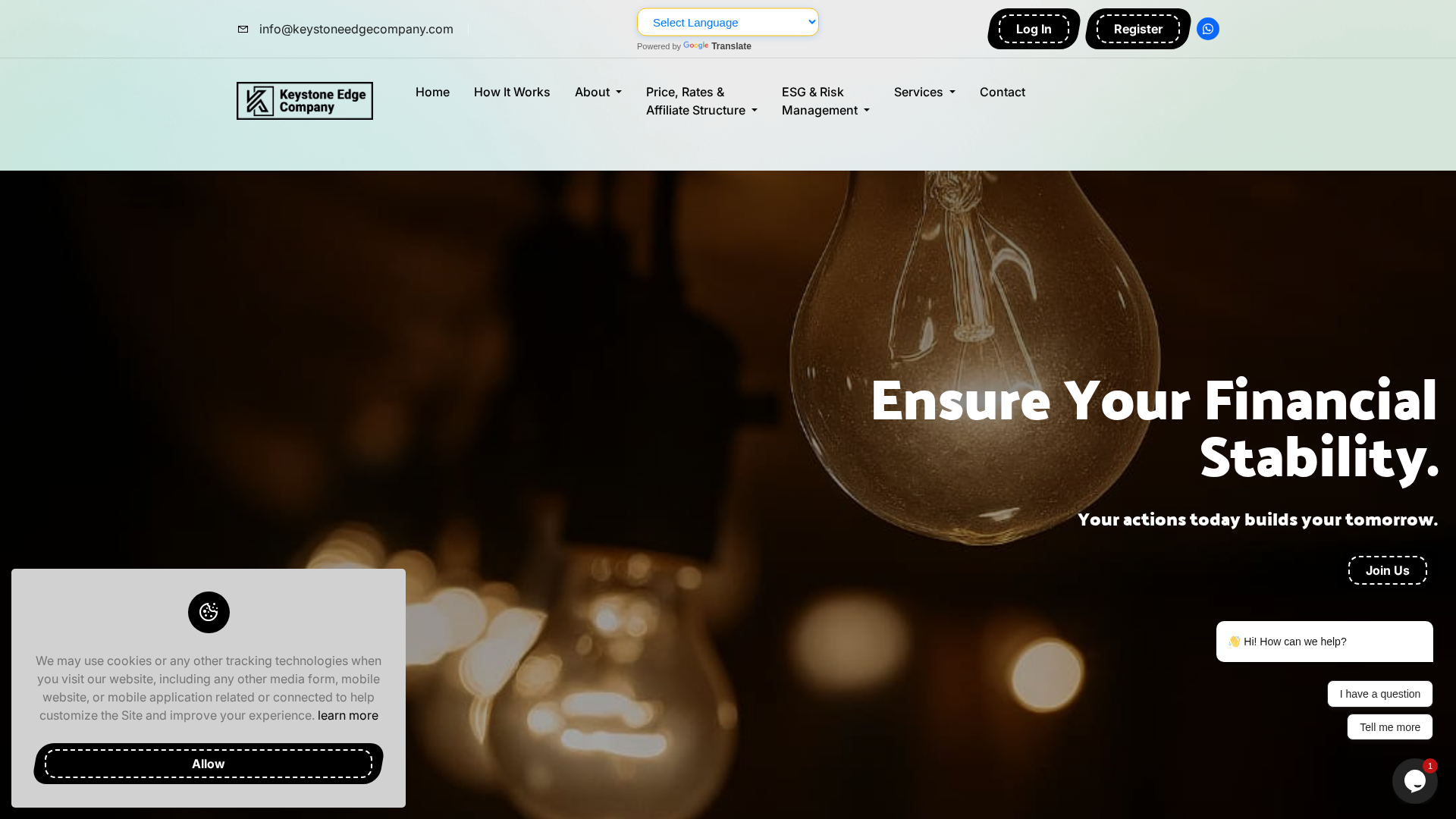 Screenshot of keystonedgecompany.com
