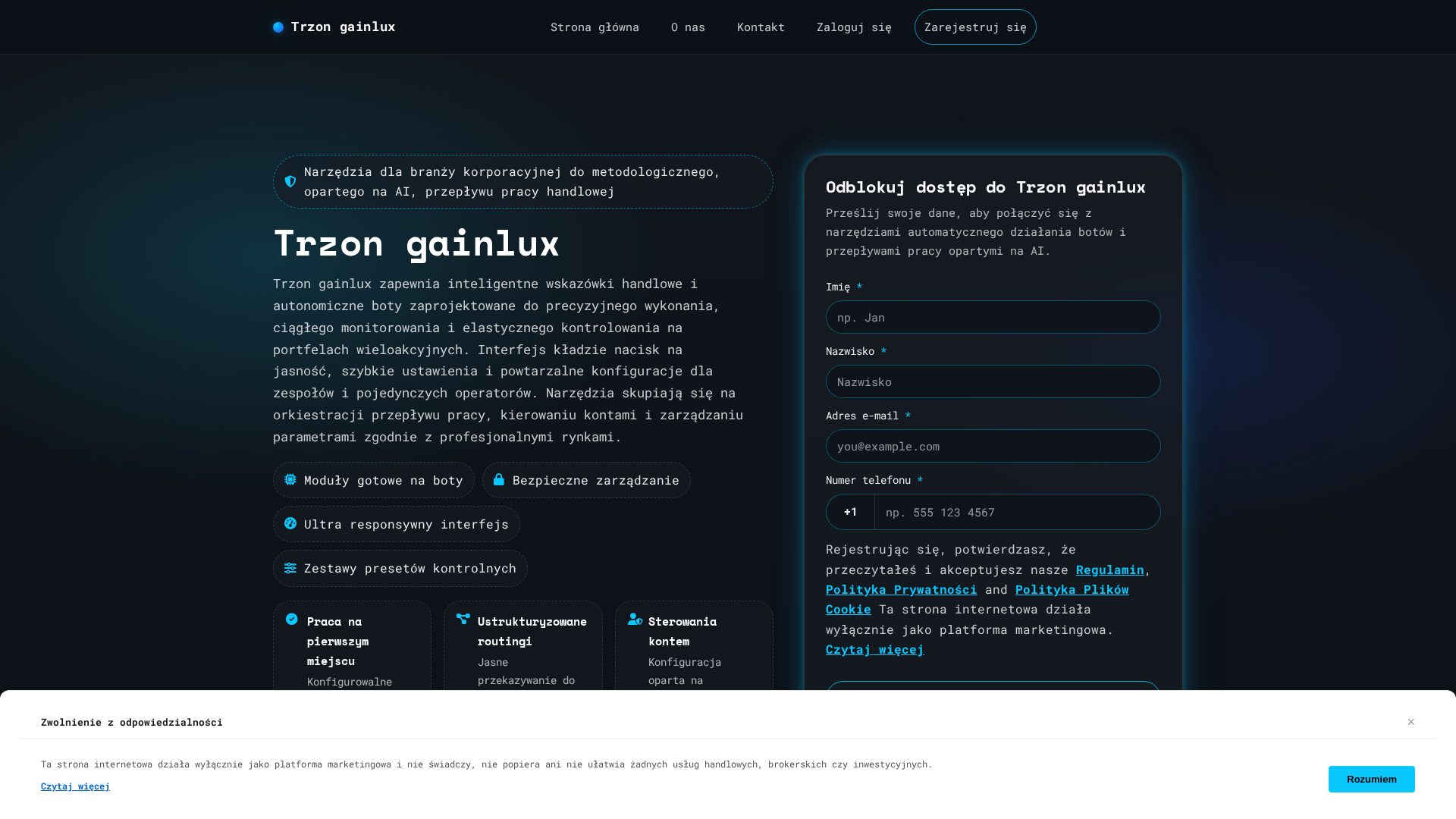 Screenshot of trzongainlux.digital