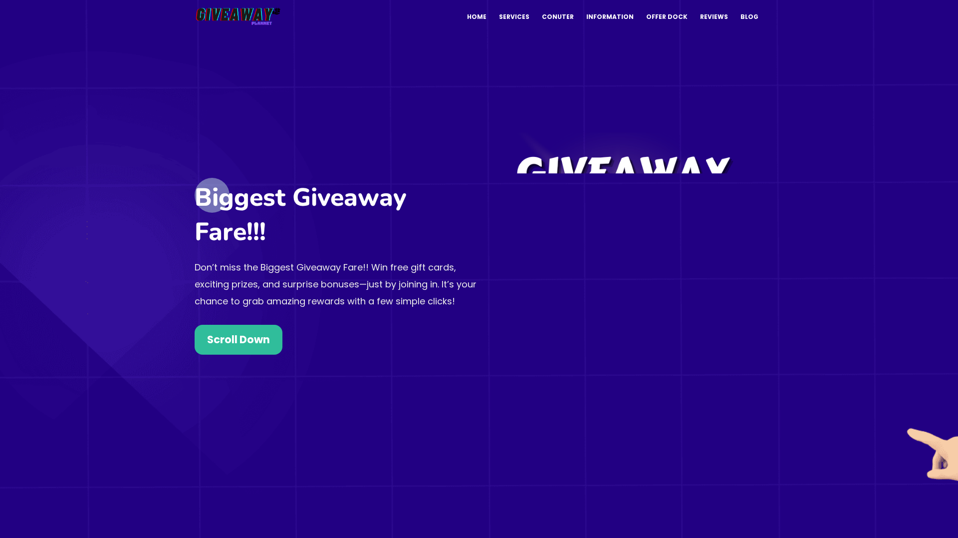 Screenshot of giveawayplannet.blogspot.com