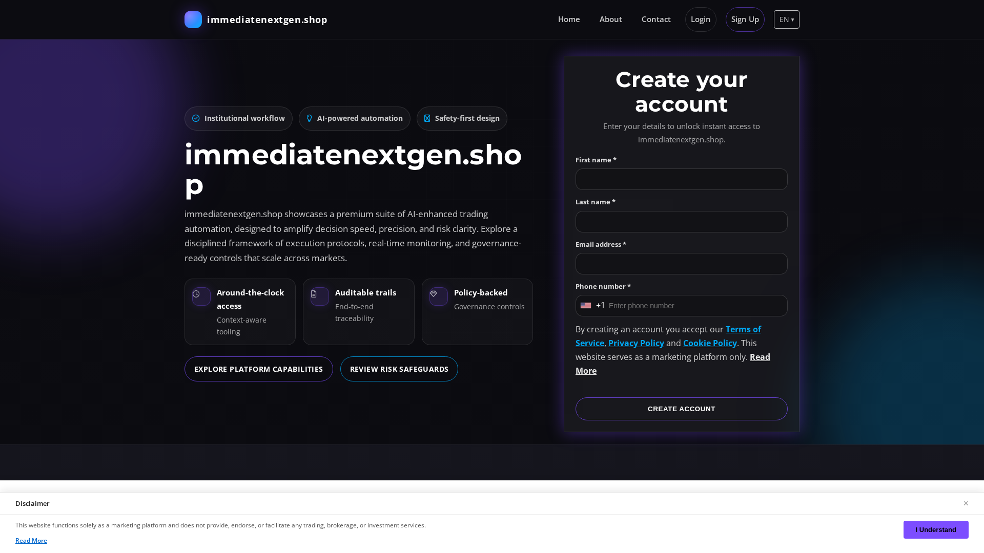 Screenshot of immediatenextgen.shop