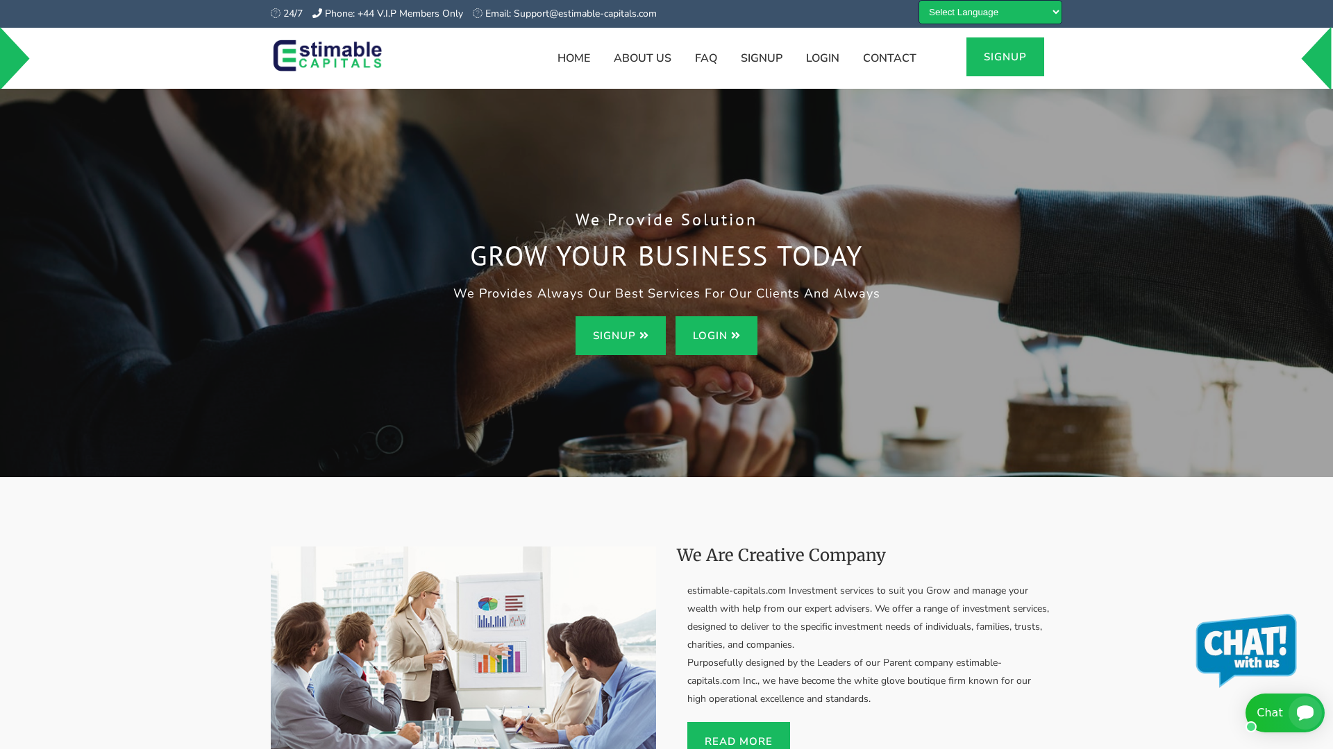 Screenshot of estimable-capitals.com
