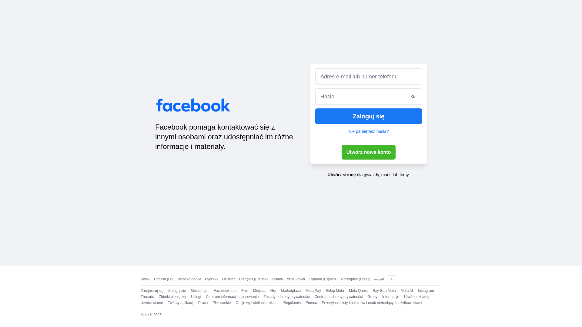 Screenshot of logowanie-facebook.vercel.app