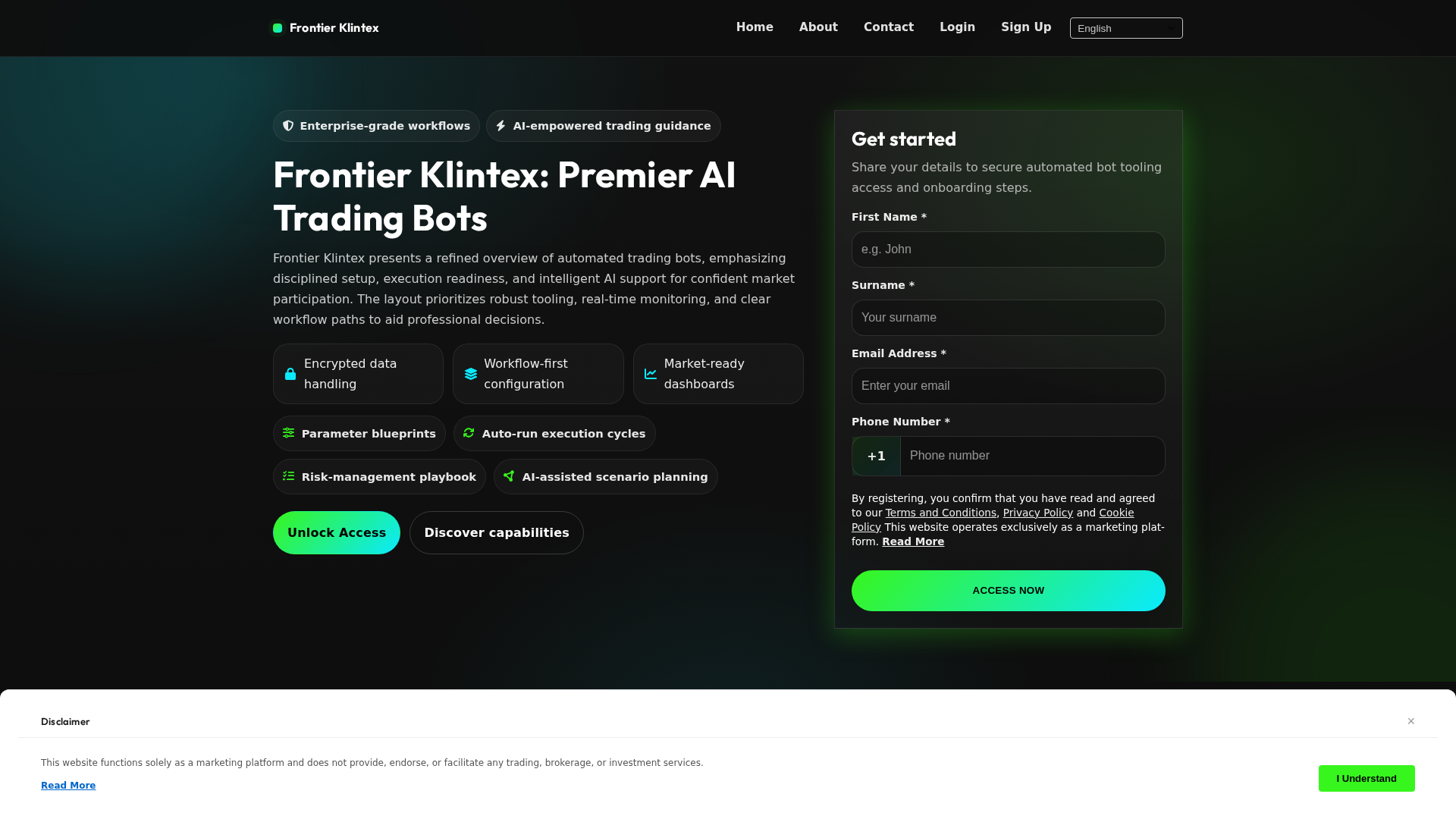 Screenshot of frontierklintex.digital