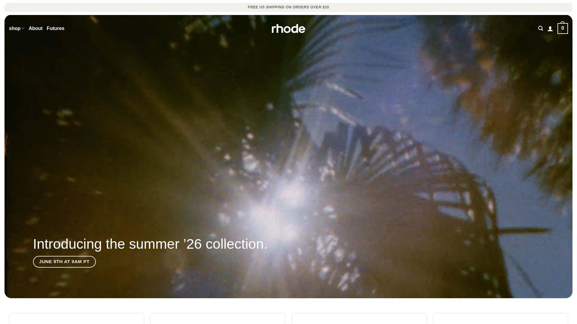 Screenshot of rhodeskincare.shop