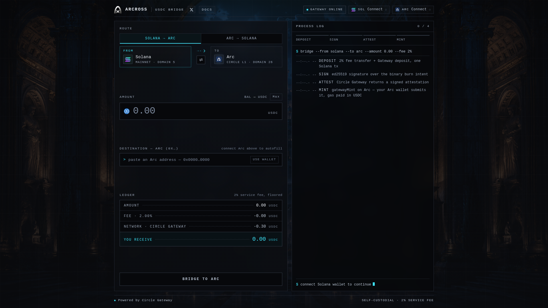 Screenshot of arcross.org