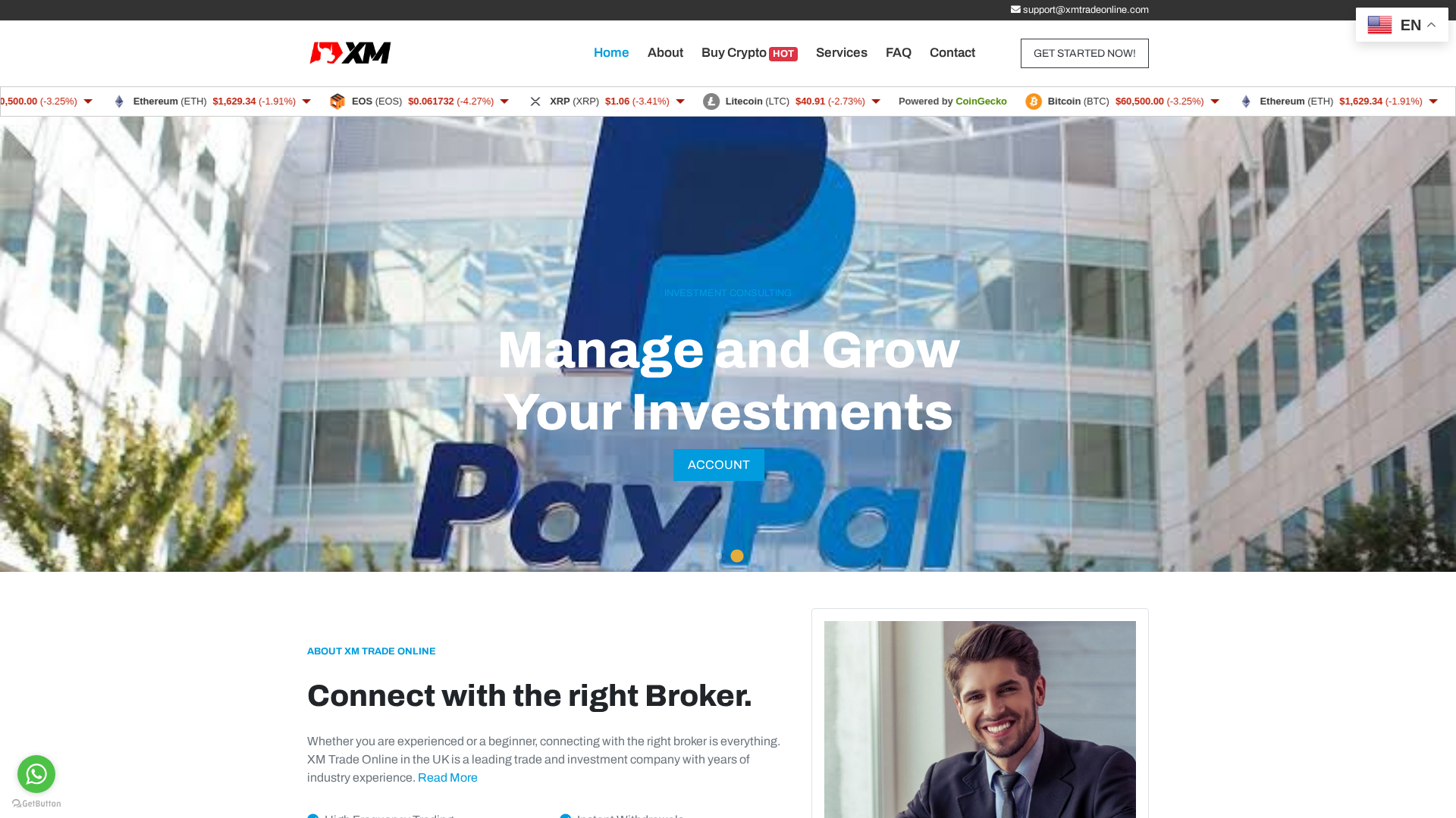 Screenshot of xmtradeonline.com