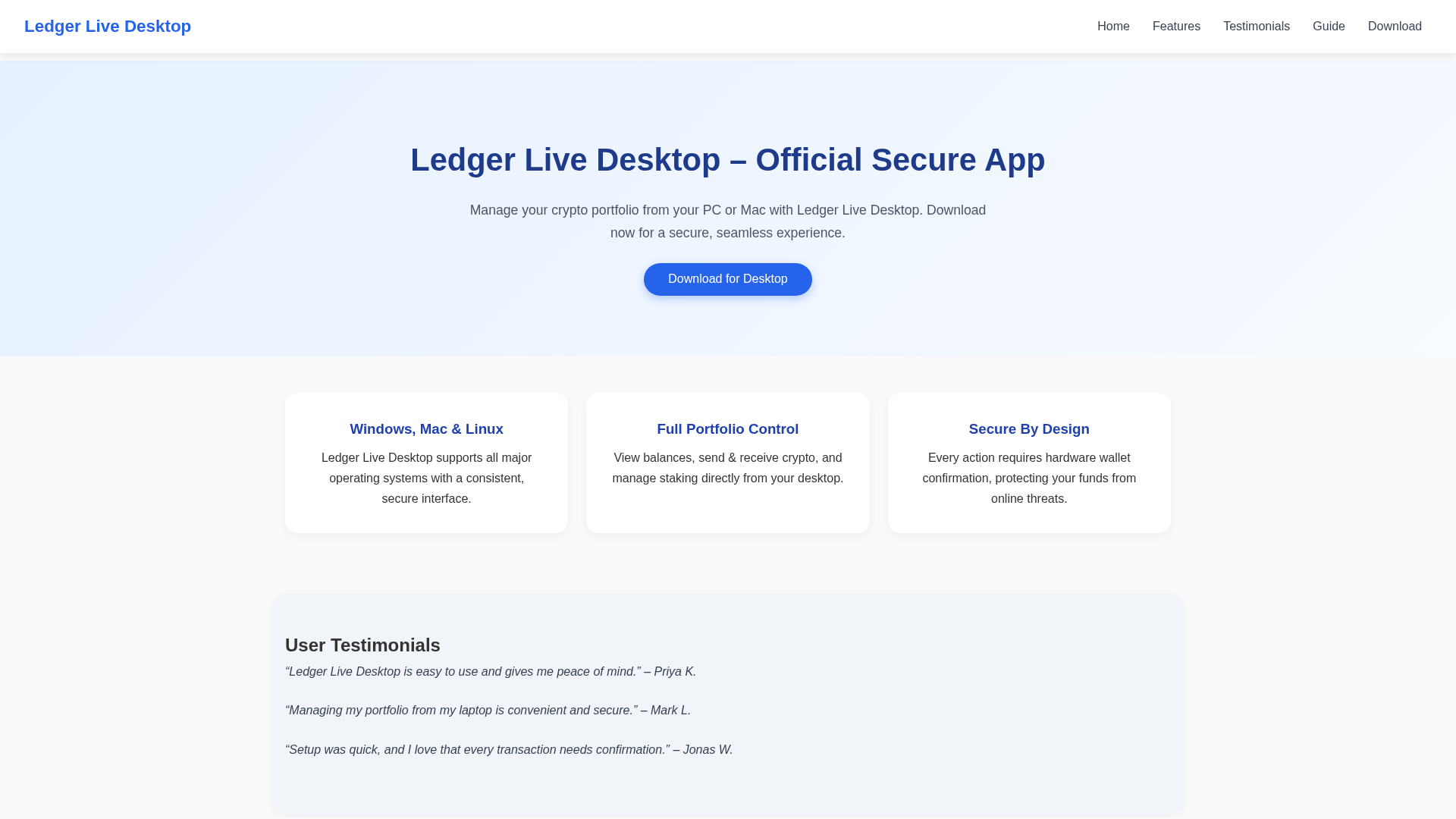 Screenshot of ledger-live-desktoop.pages.dev