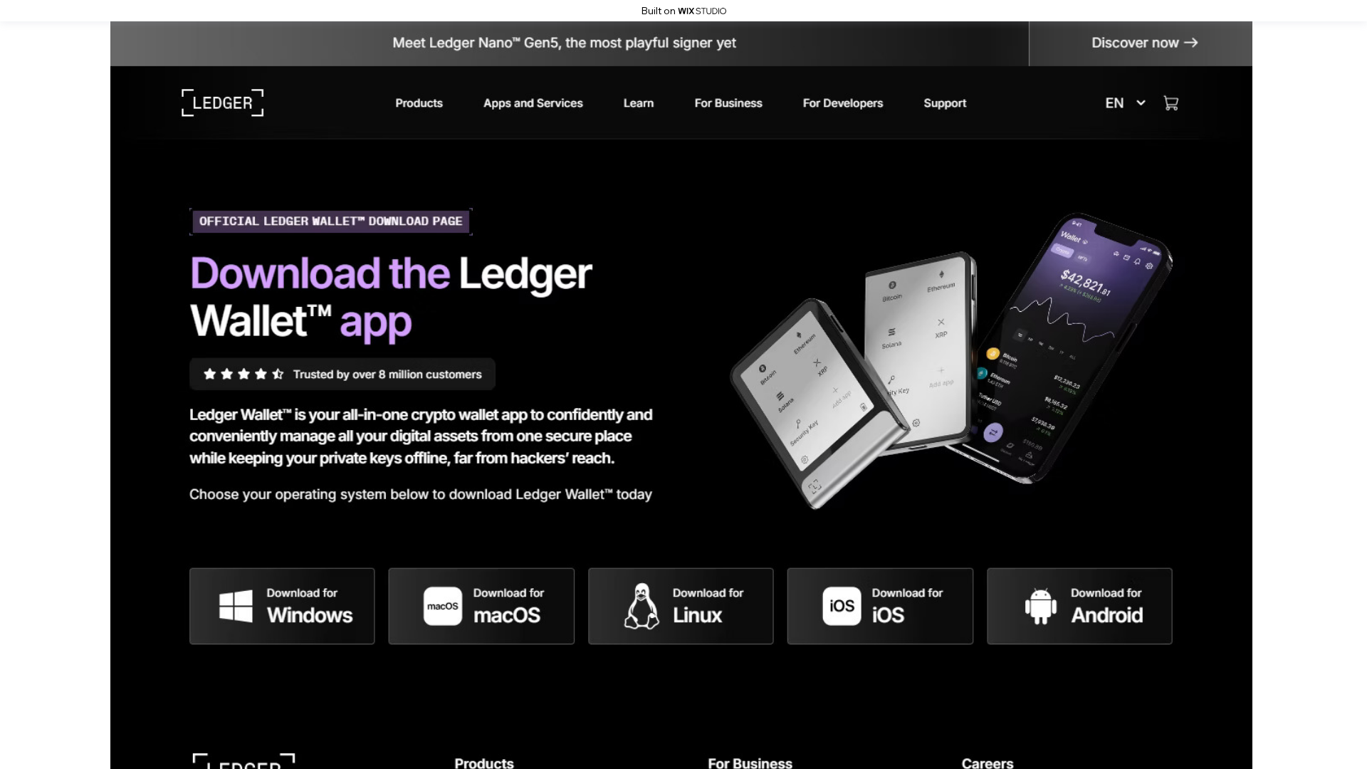 Screenshot of ldger-started.wixstudio.com