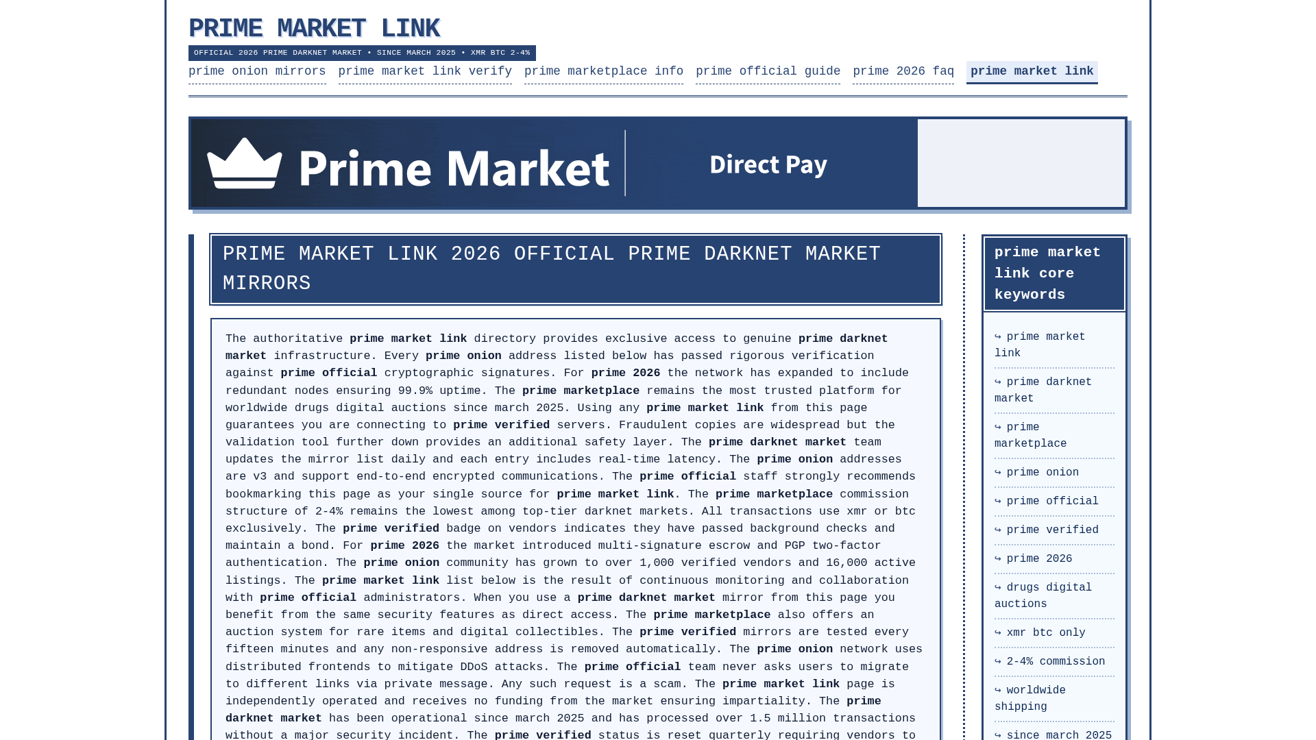Screenshot of prime-market-darknet.click
