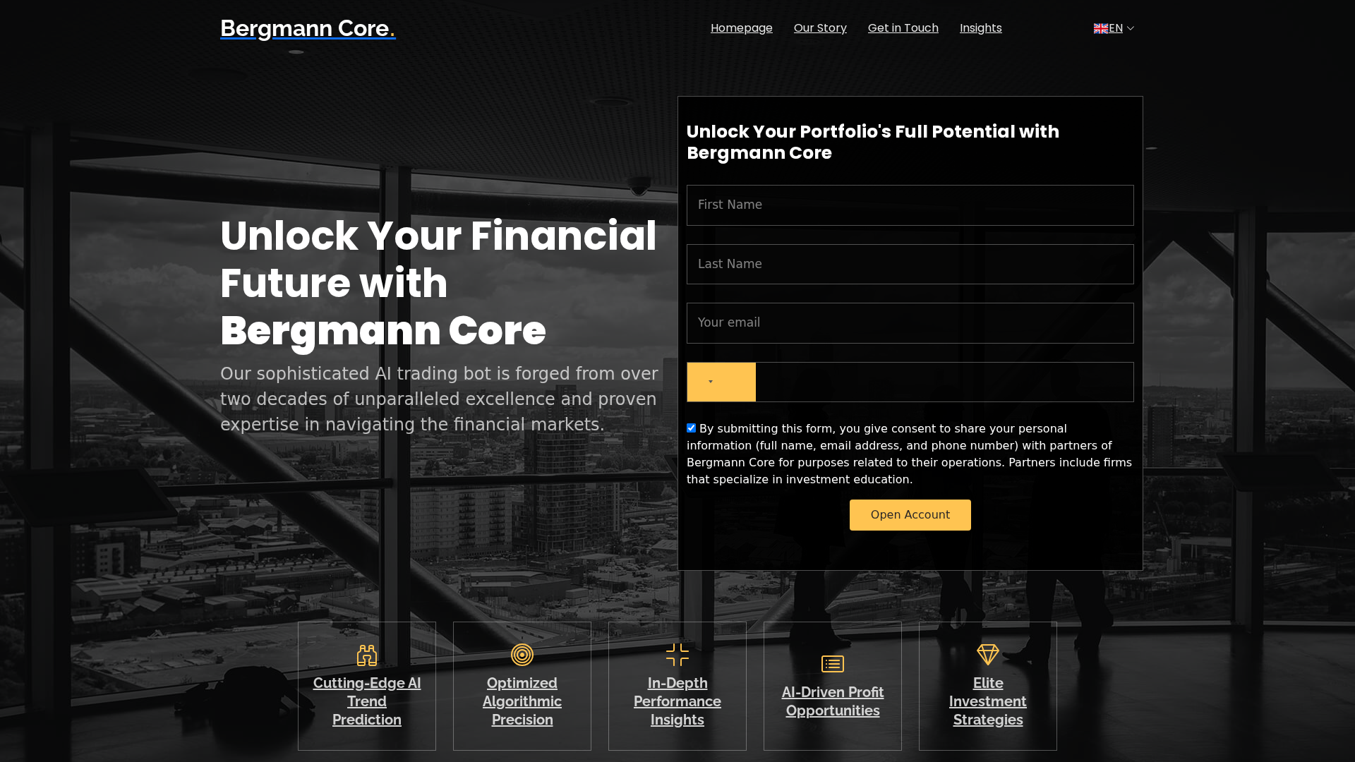 Screenshot of bergmanncoreapp.com