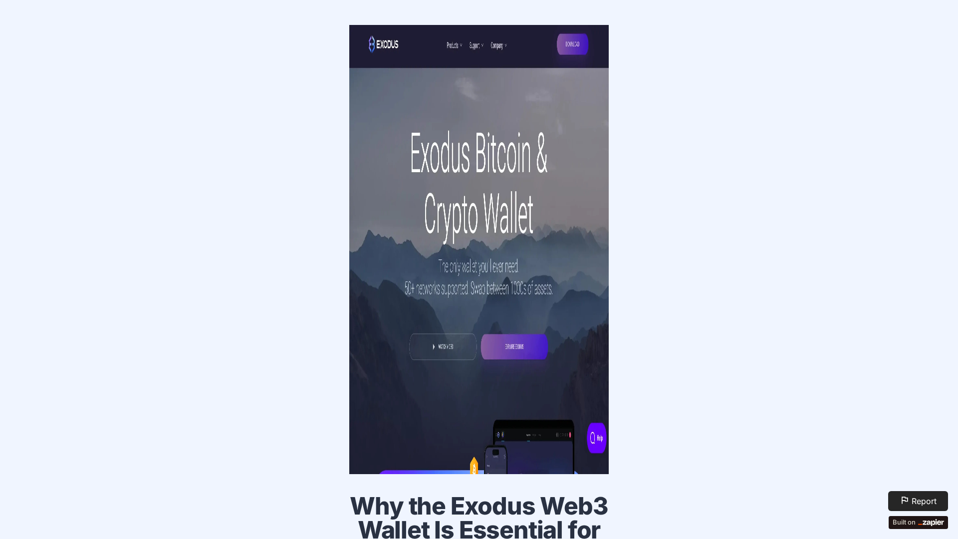 Screenshot of web3eoxdus.zapier.app