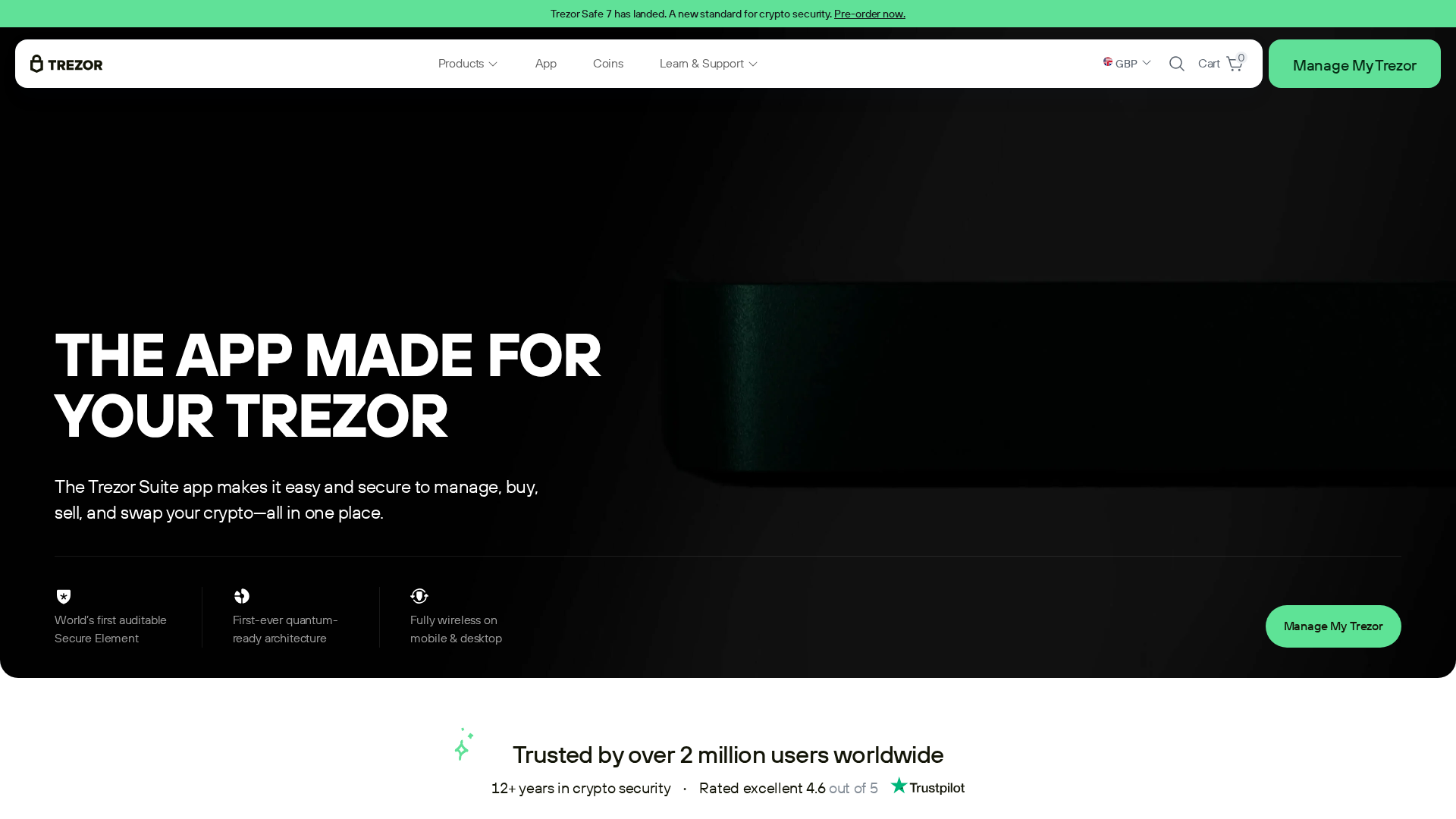 Screenshot of www.trezorhelprepair.com