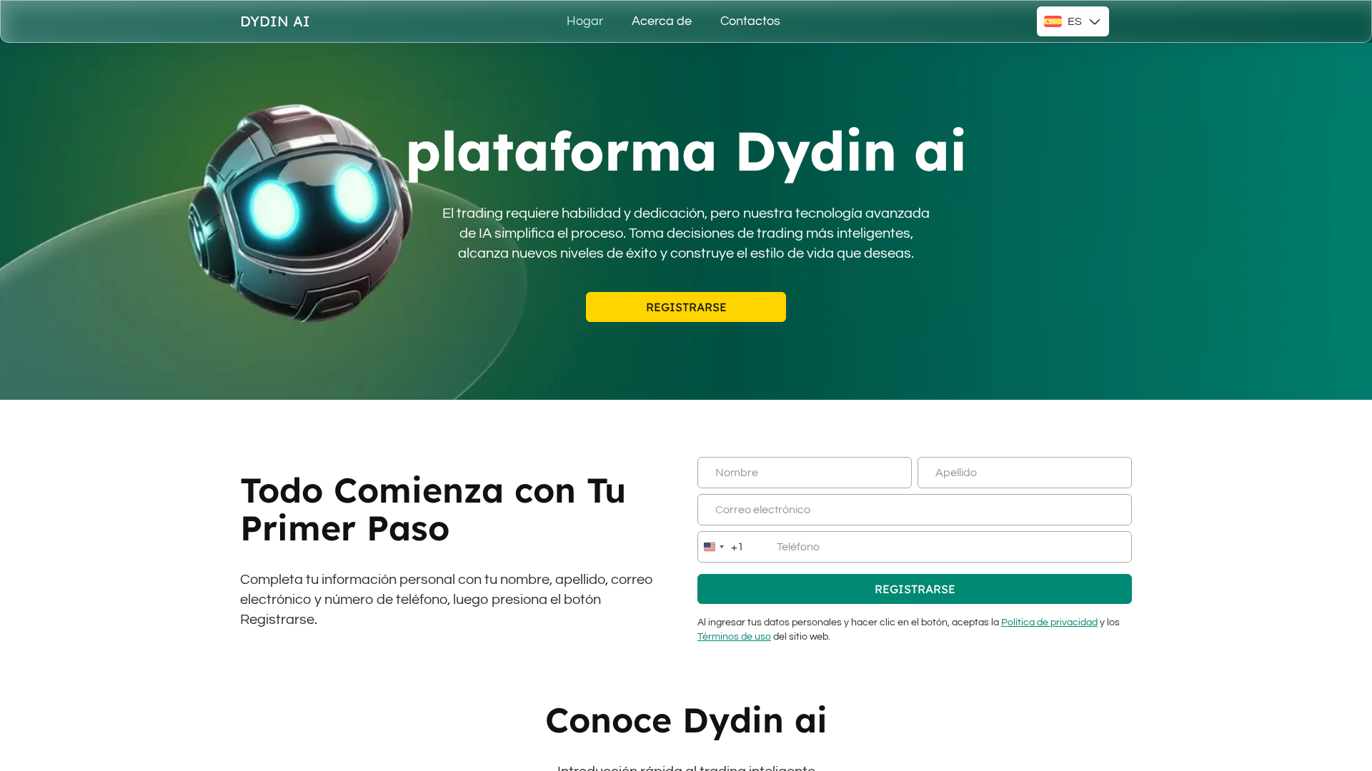 Screenshot of dydinai-app.live