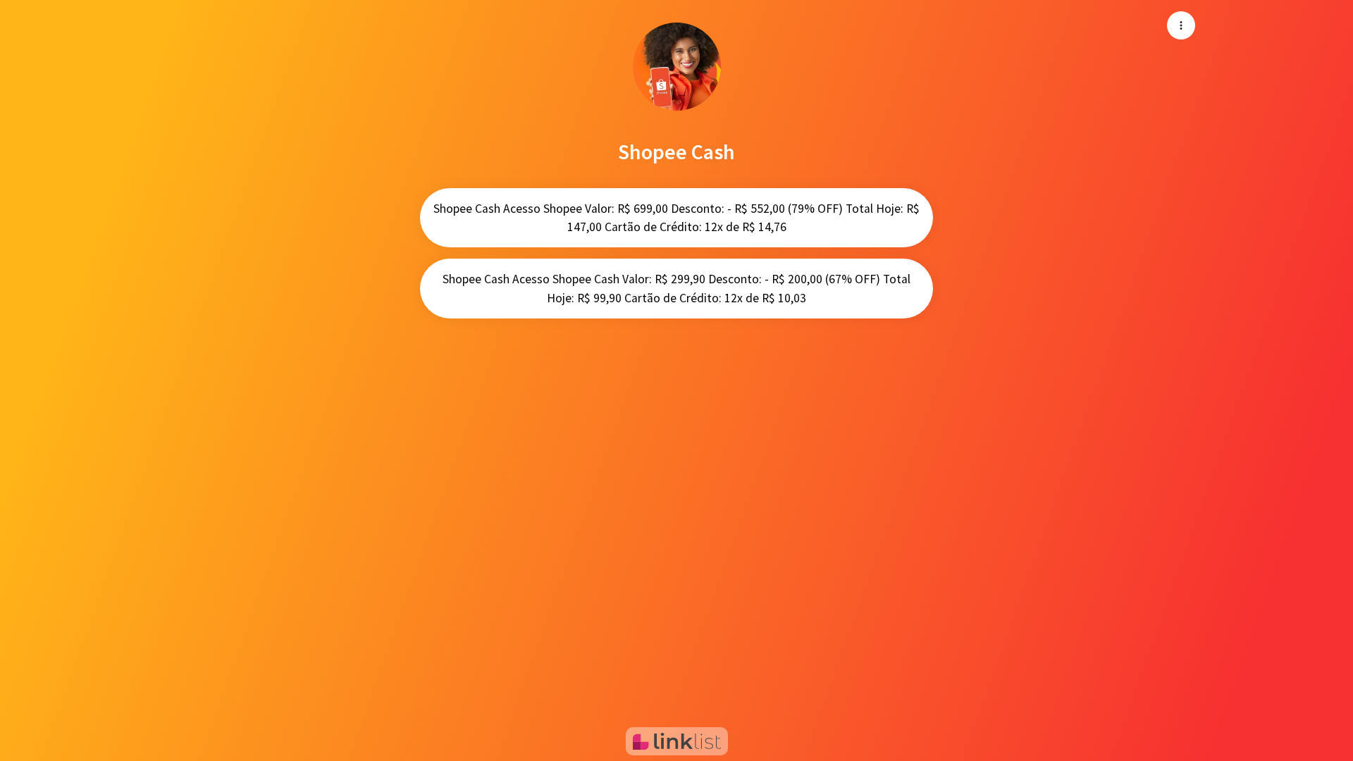 Screenshot of linklist.bio