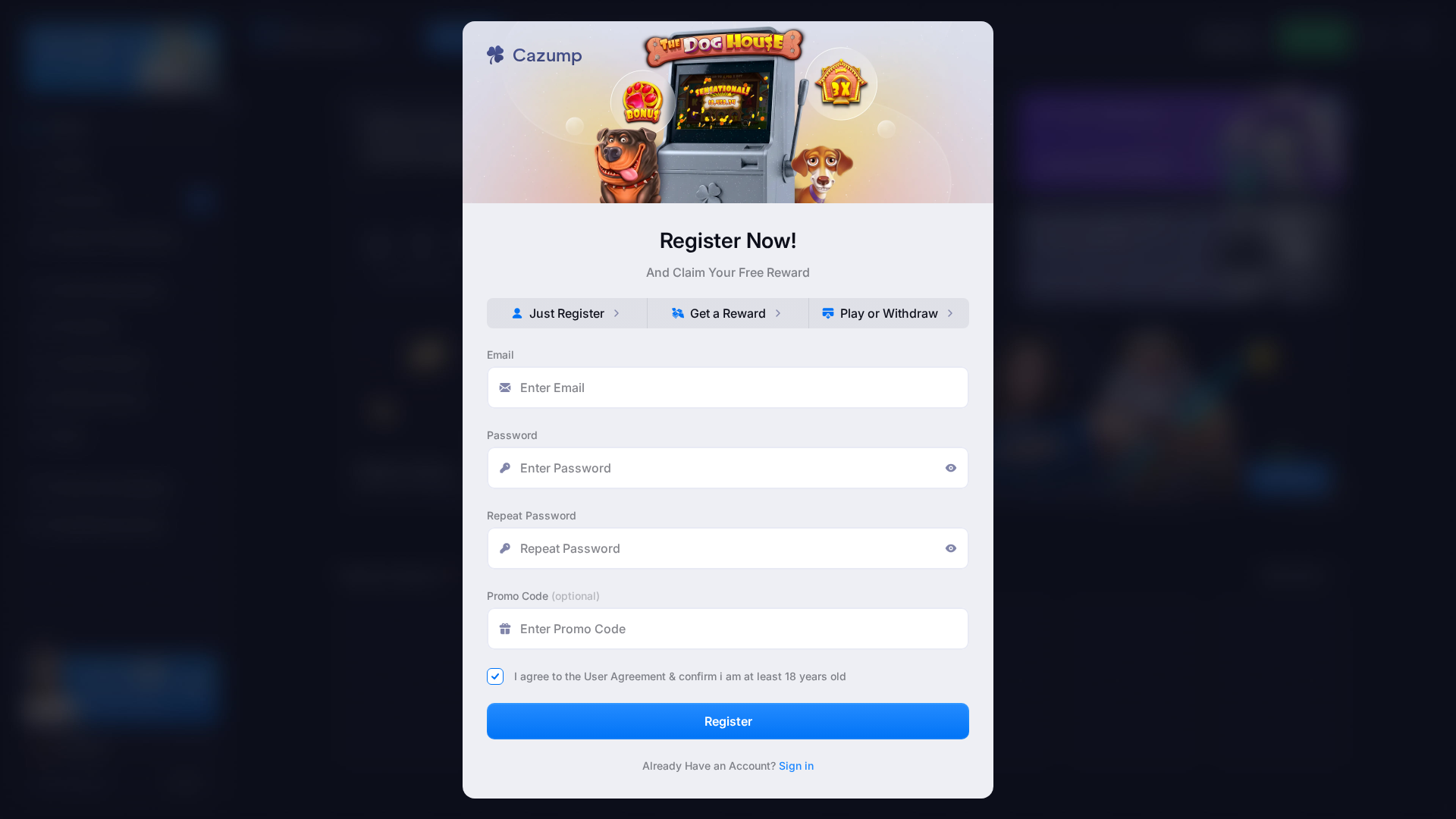 Screenshot of cazump.ru