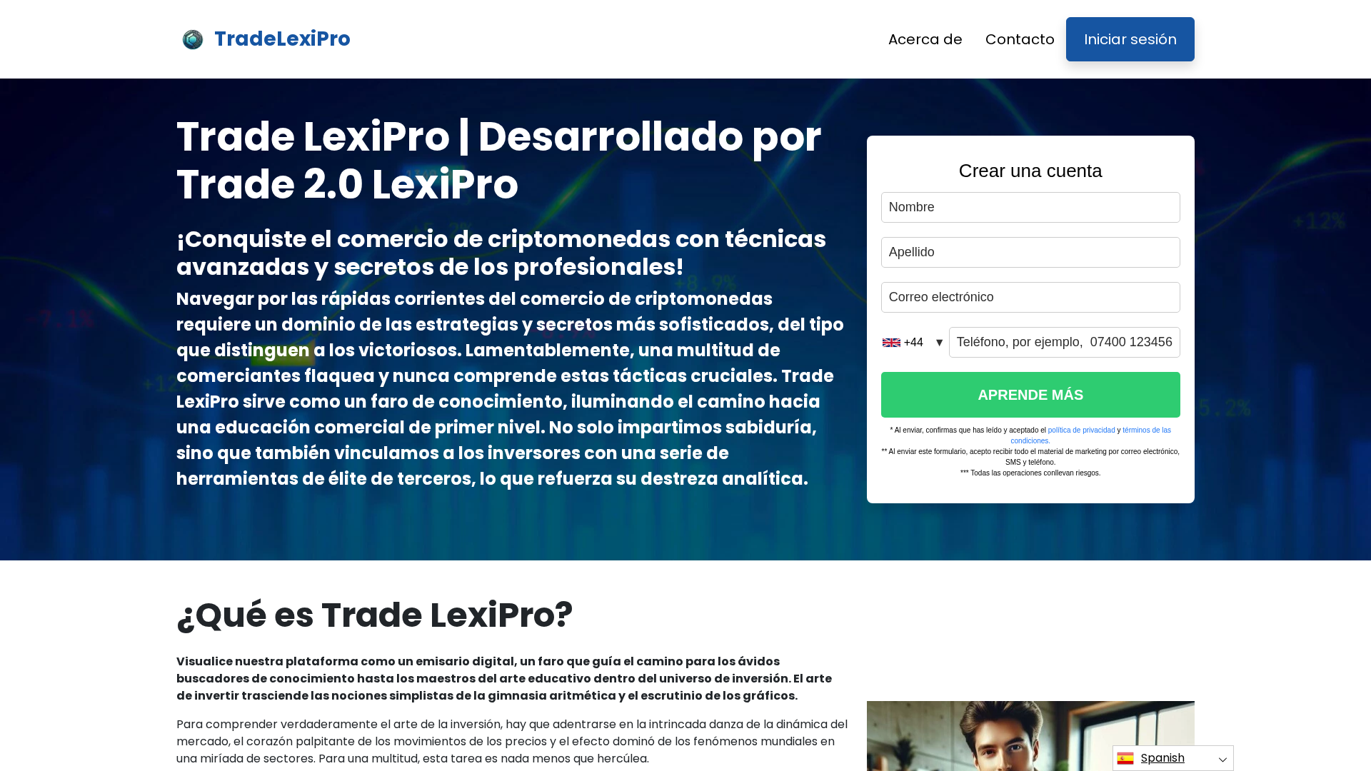 Screenshot of tradelexipro.app