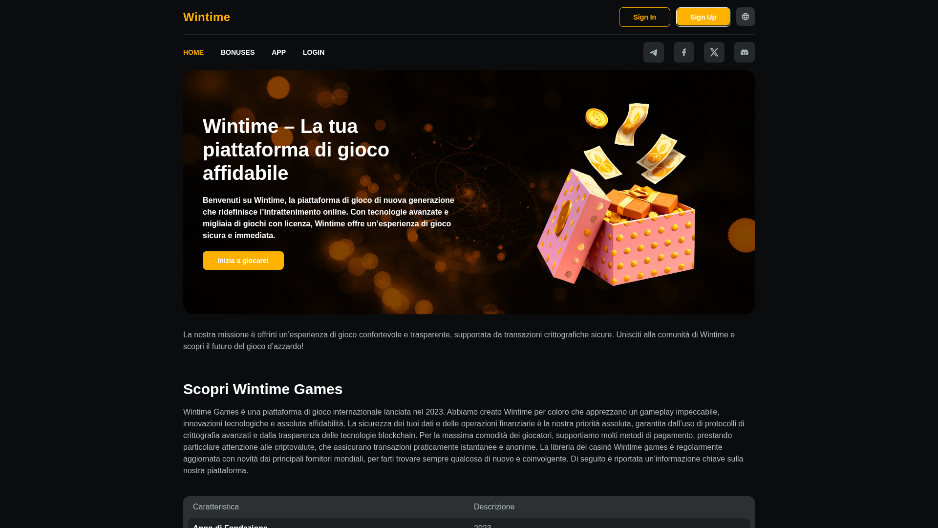 Screenshot of casinowintime.com