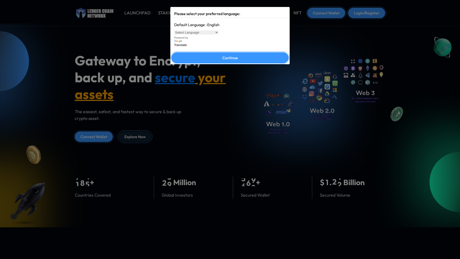 Screenshot of ledgerweb3.0chainvault.live
