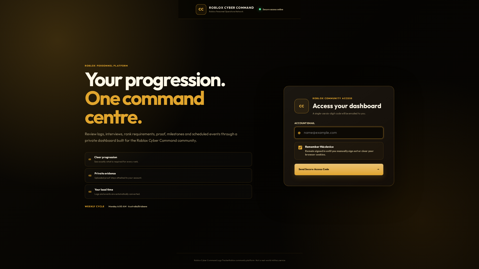 Screenshot of cybercommandroblox.com