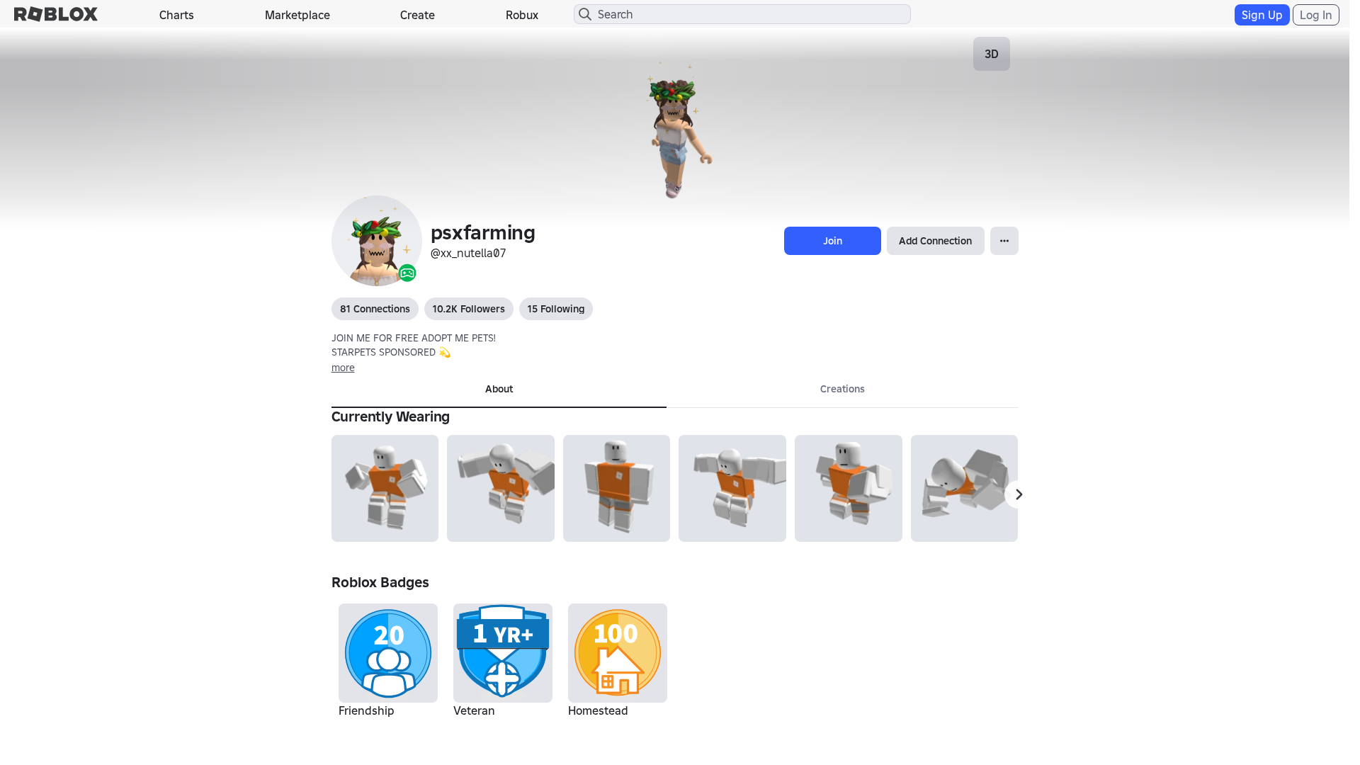 Screenshot of www.roblox.et