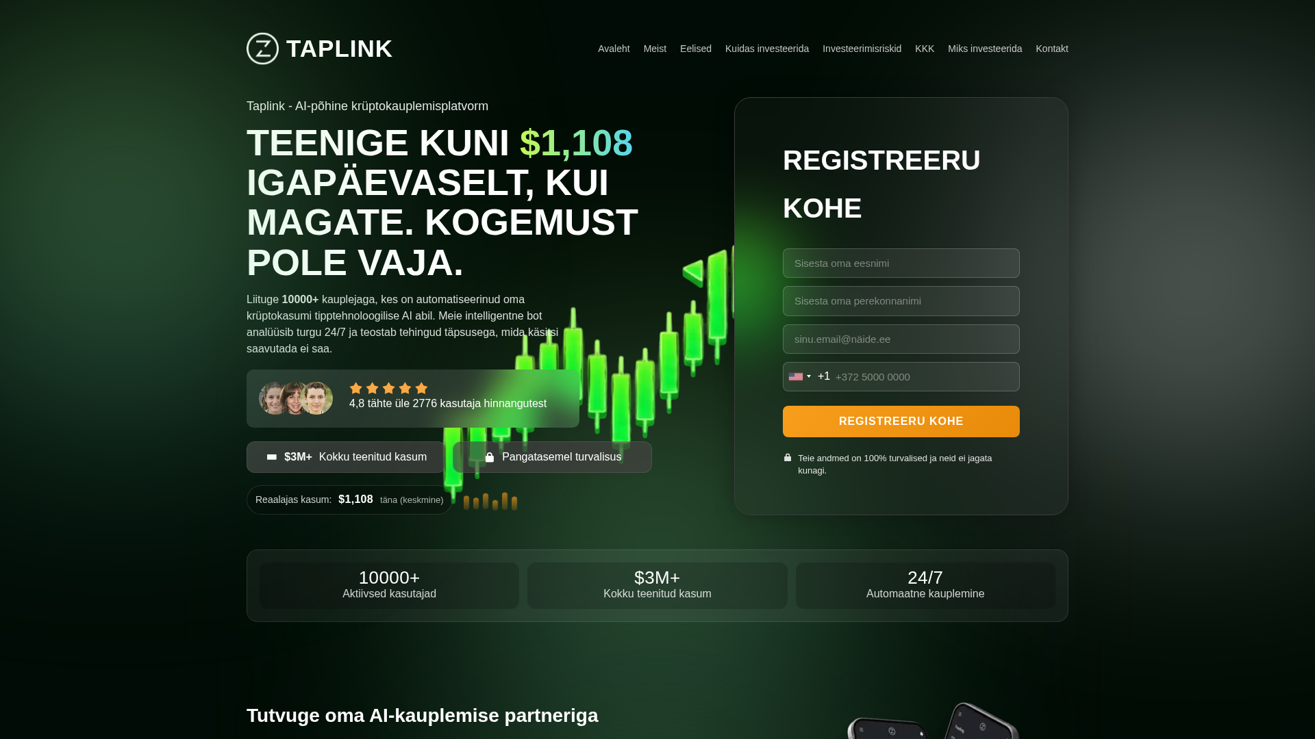 Screenshot of taplinktrade.com