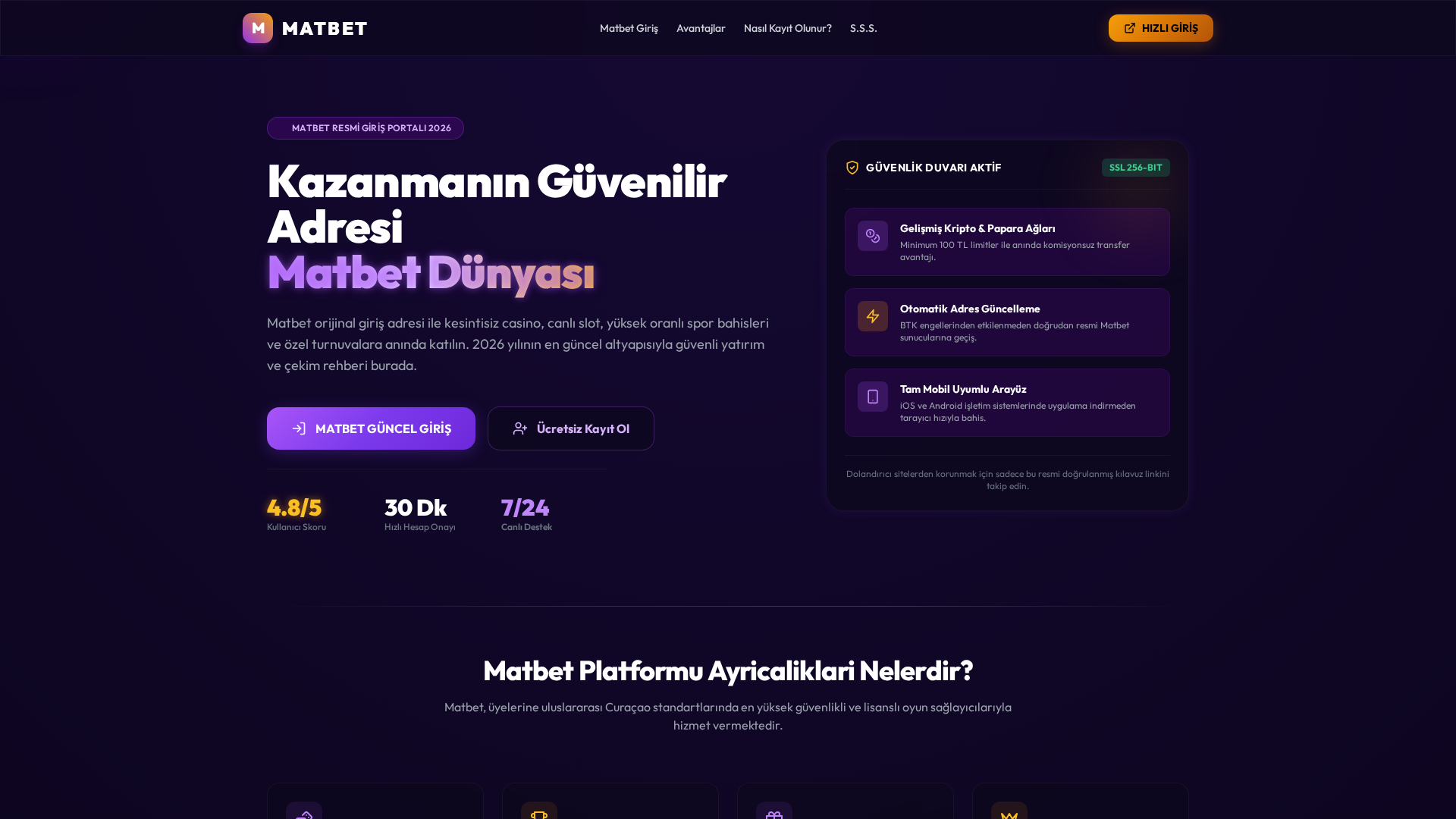 Screenshot of tr.matbet-official.icu
