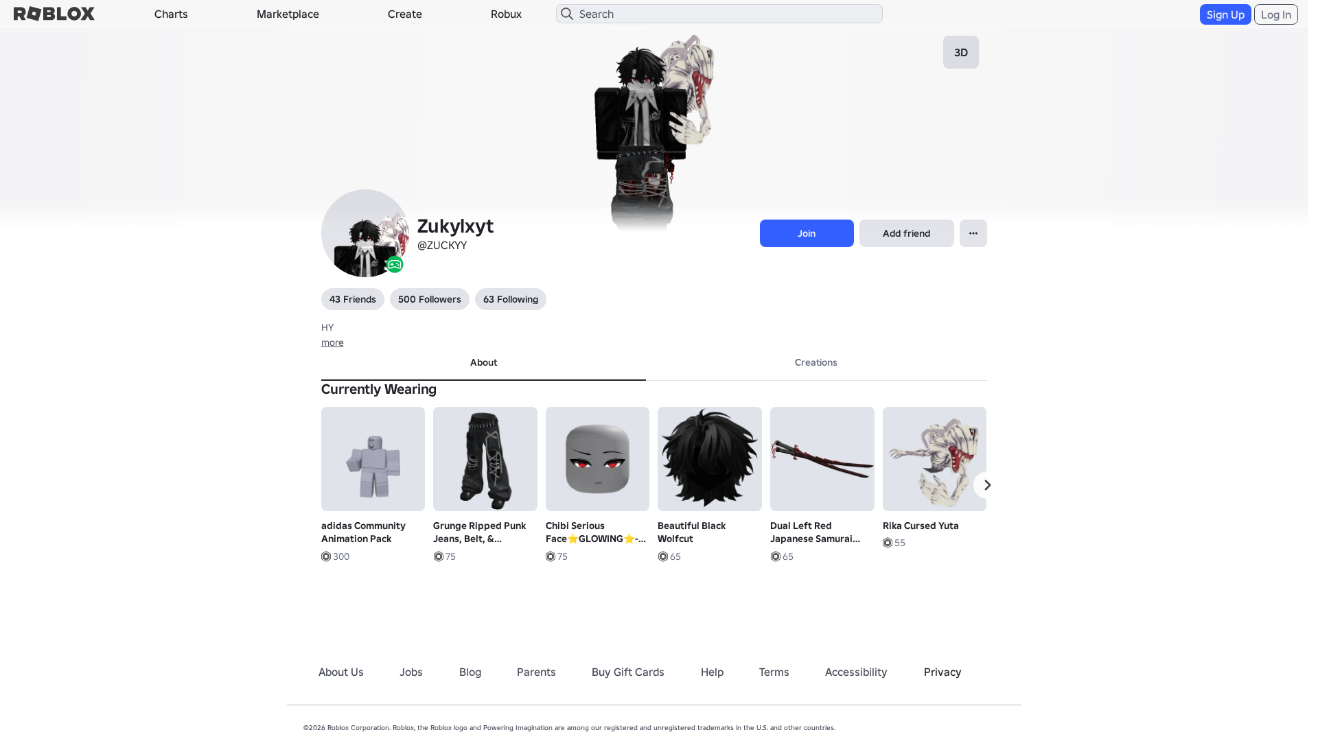 Screenshot of www.roblox.com.am